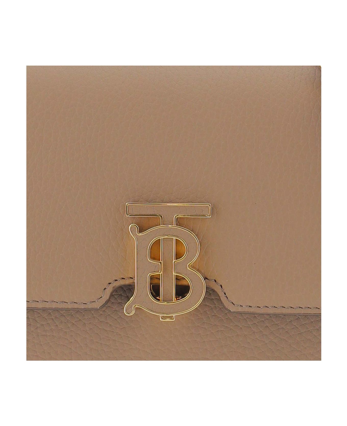 Burberry Tb Mini Leather Bag - Beige