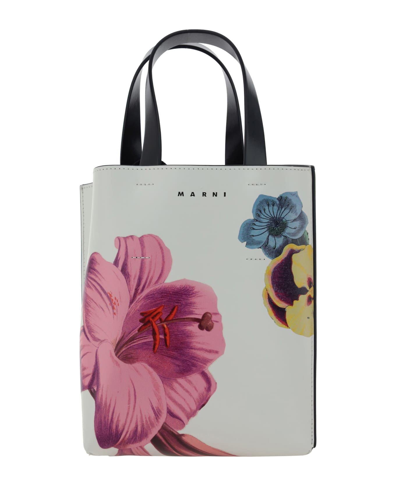 Marni Tote Handbag - Lily White/pink/black