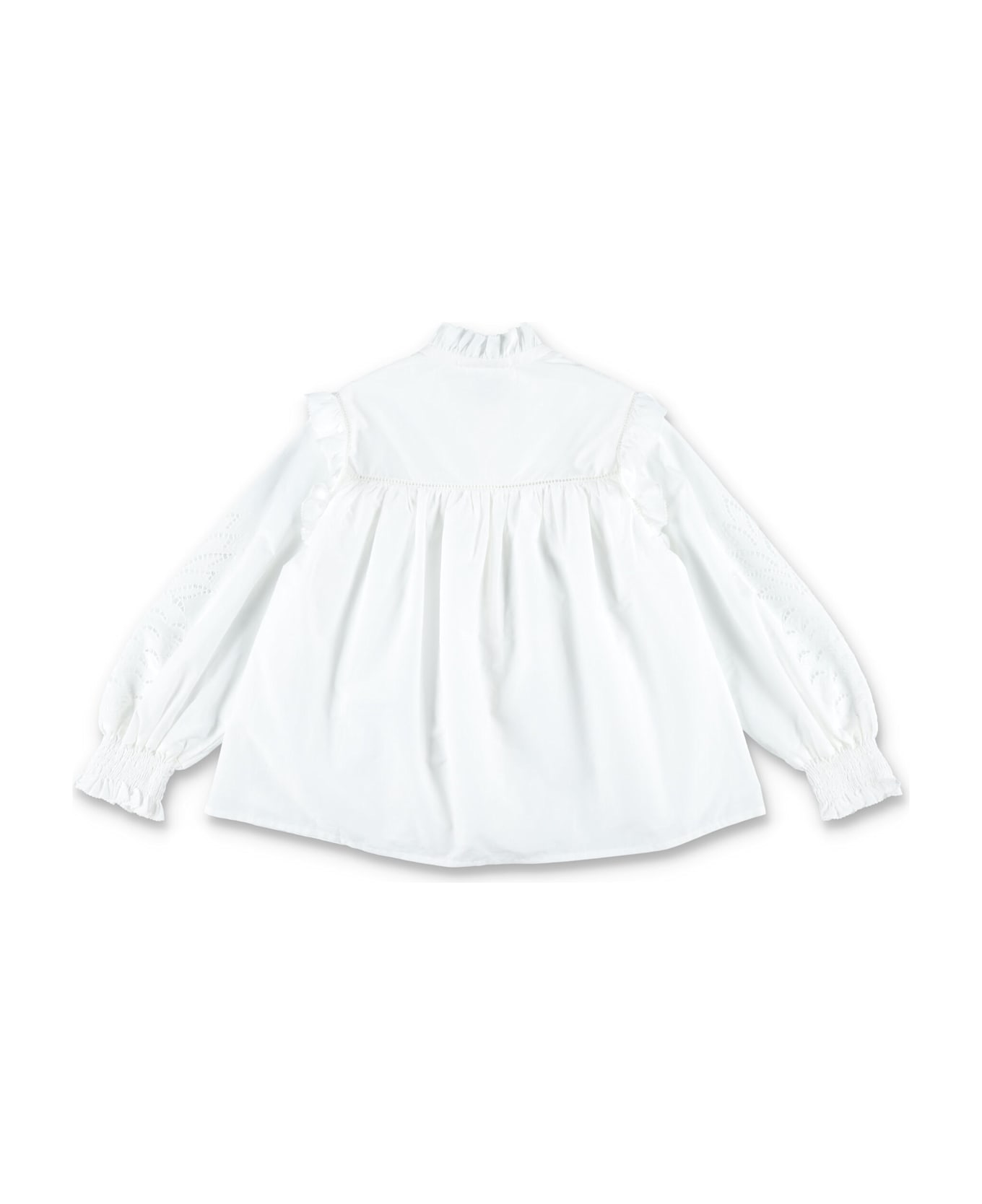 Chloé Kid - Embroidered Shirt - WHITE