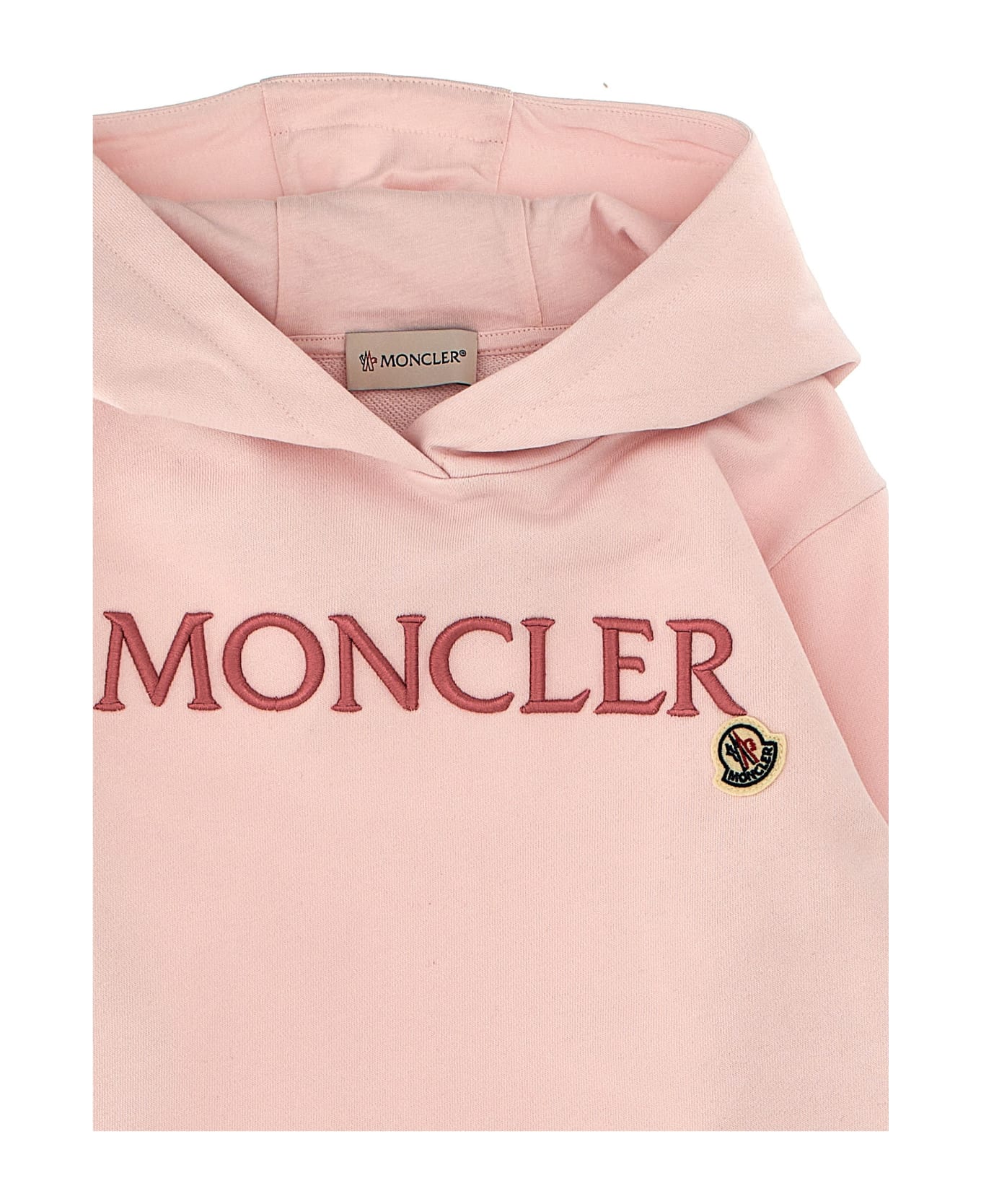 Moncler Logo Embroidery Hoodie - Red