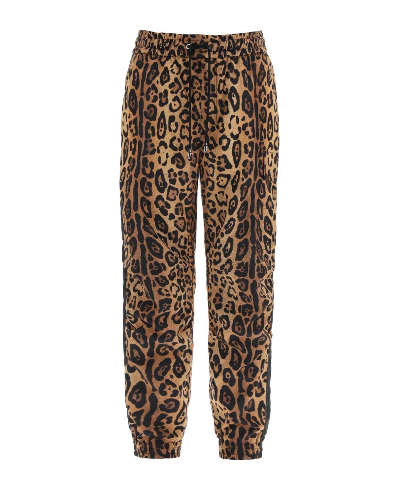 Dolce & Gabbana Leopard Printed Drawstring Pants - LEO INGRAND MARRONE (Beige) スウェットパンツ