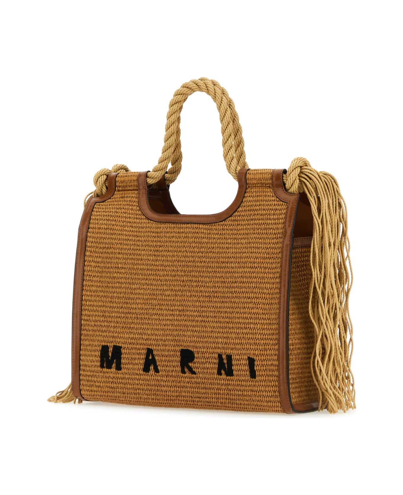 Marni Raffia Marcel Shopping Bag - RAWSIENNA トートバッグ