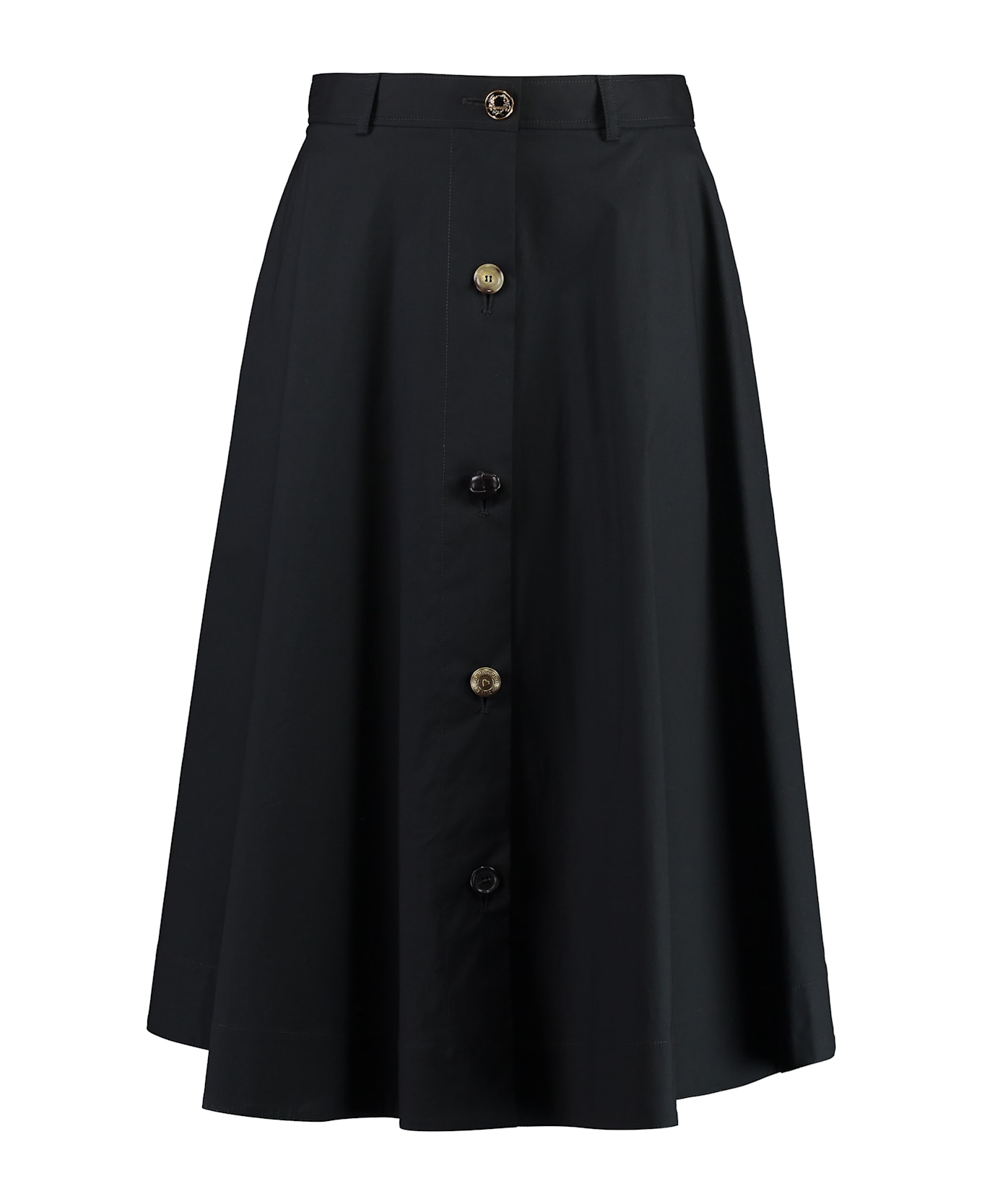 Moschino Cotton Midi Skirt - blue