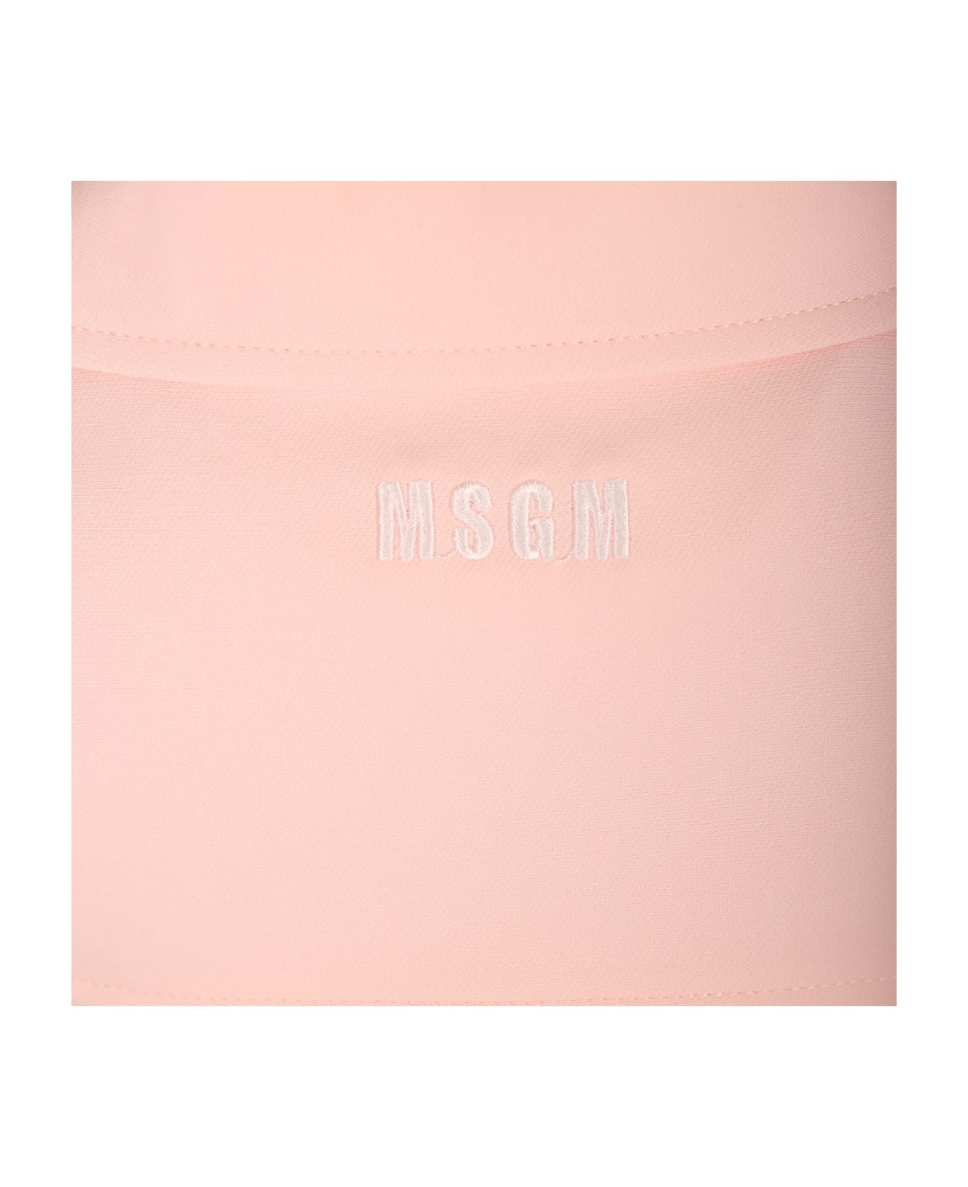 MSGM Pink Jacket For Girl With Logo - Pink