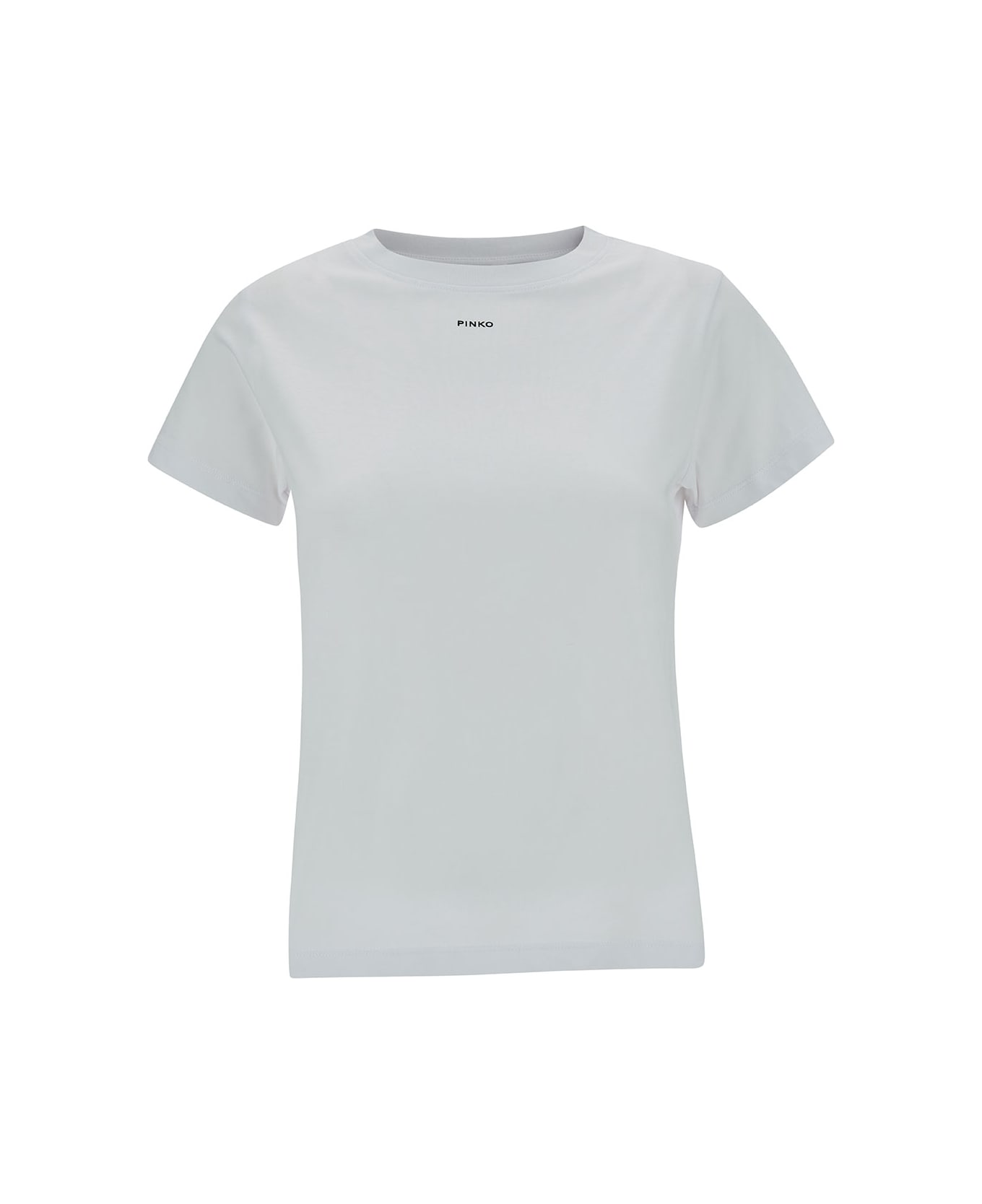 Pinko Mini Logo Crewneck T-shirt - White