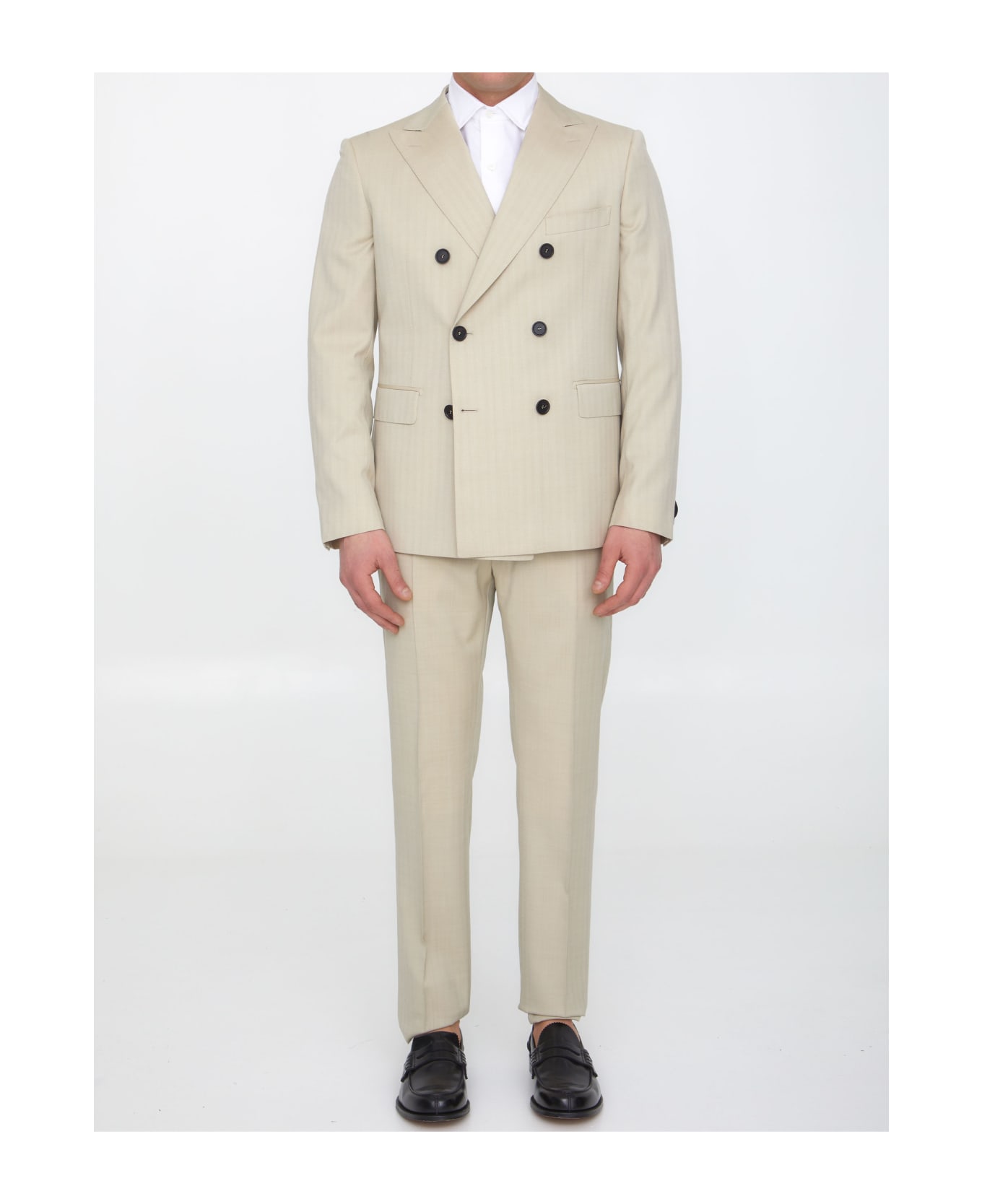 Tonello Sand-colored Wool Two-piece Suit