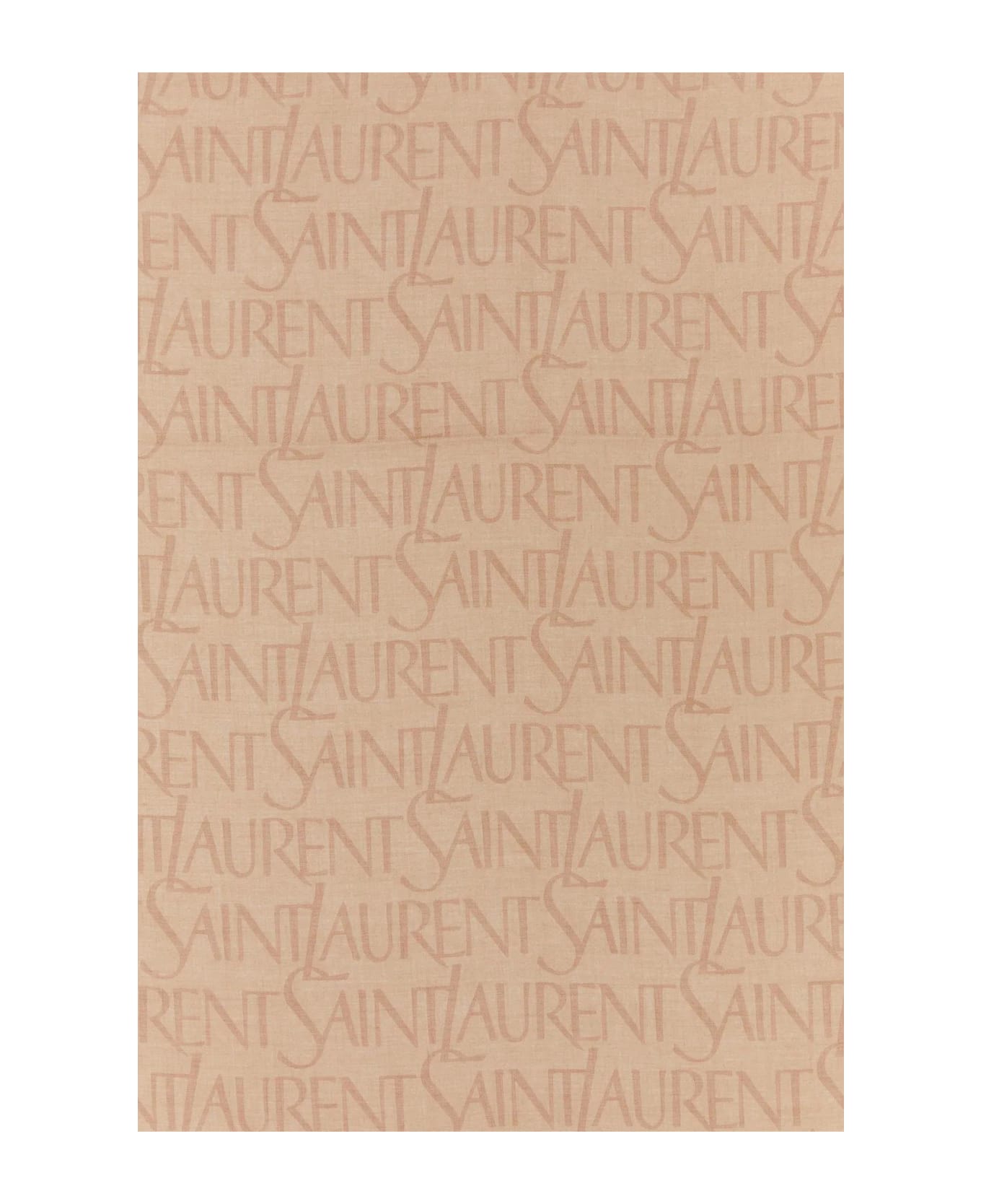 Saint Laurent Printed Modal Blend Scarf - BEIGE LIGHT BROWN