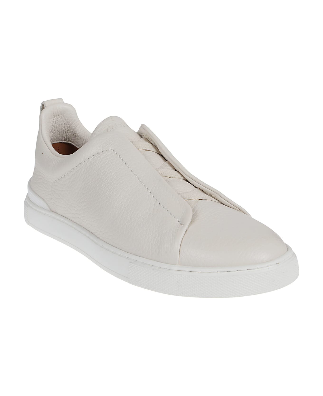 Zegna Triple Stitch Low Top Sneakers - Pan Crema スニーカー