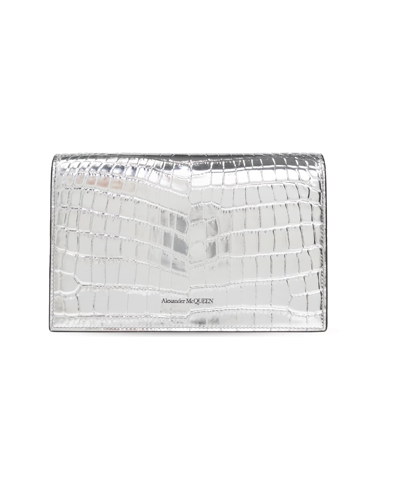 Alexander McQueen Shoulder Bag `small Skull` - SILVER