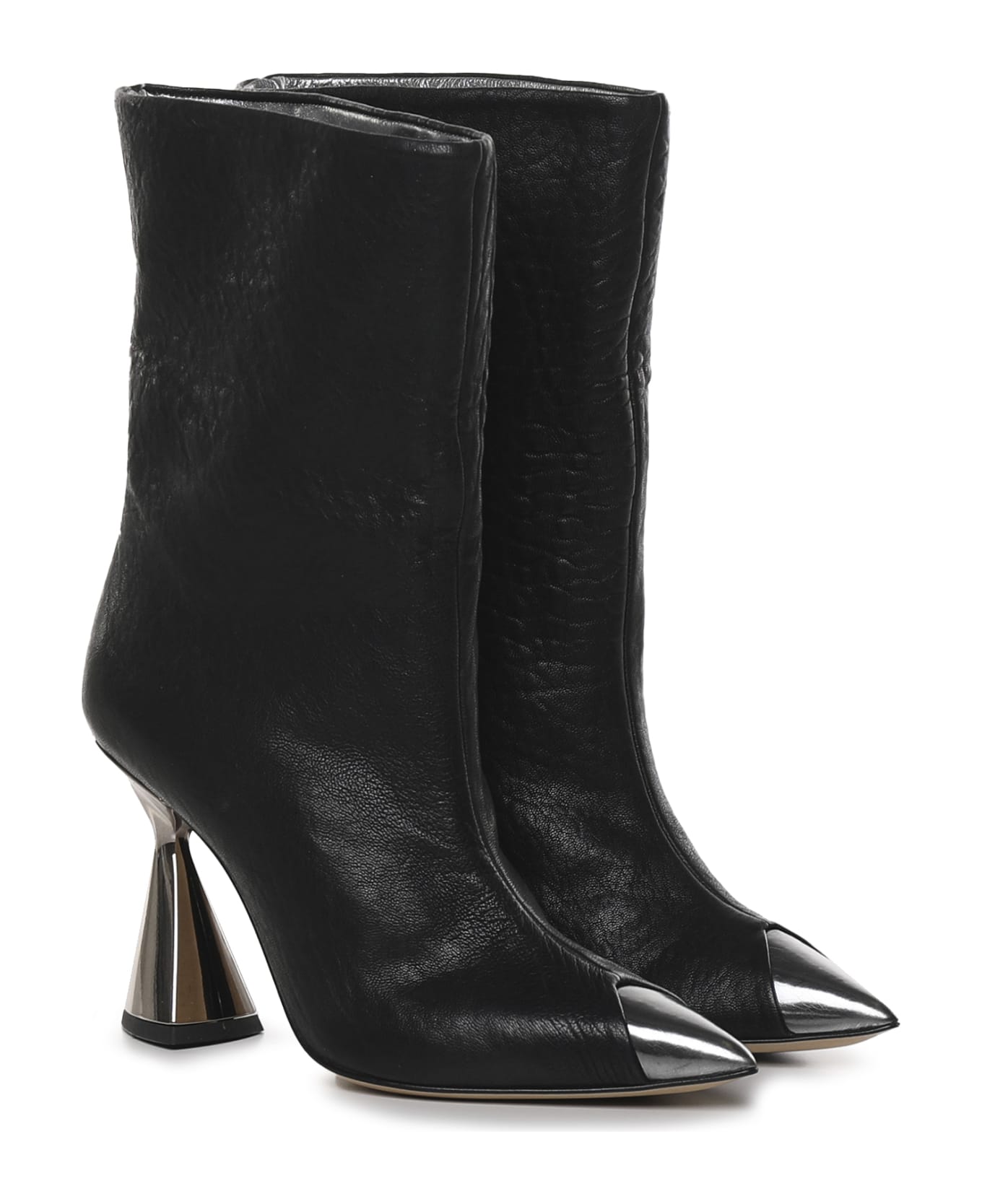 Alchimia Ankle Boots With Contrasting Toe - Black
