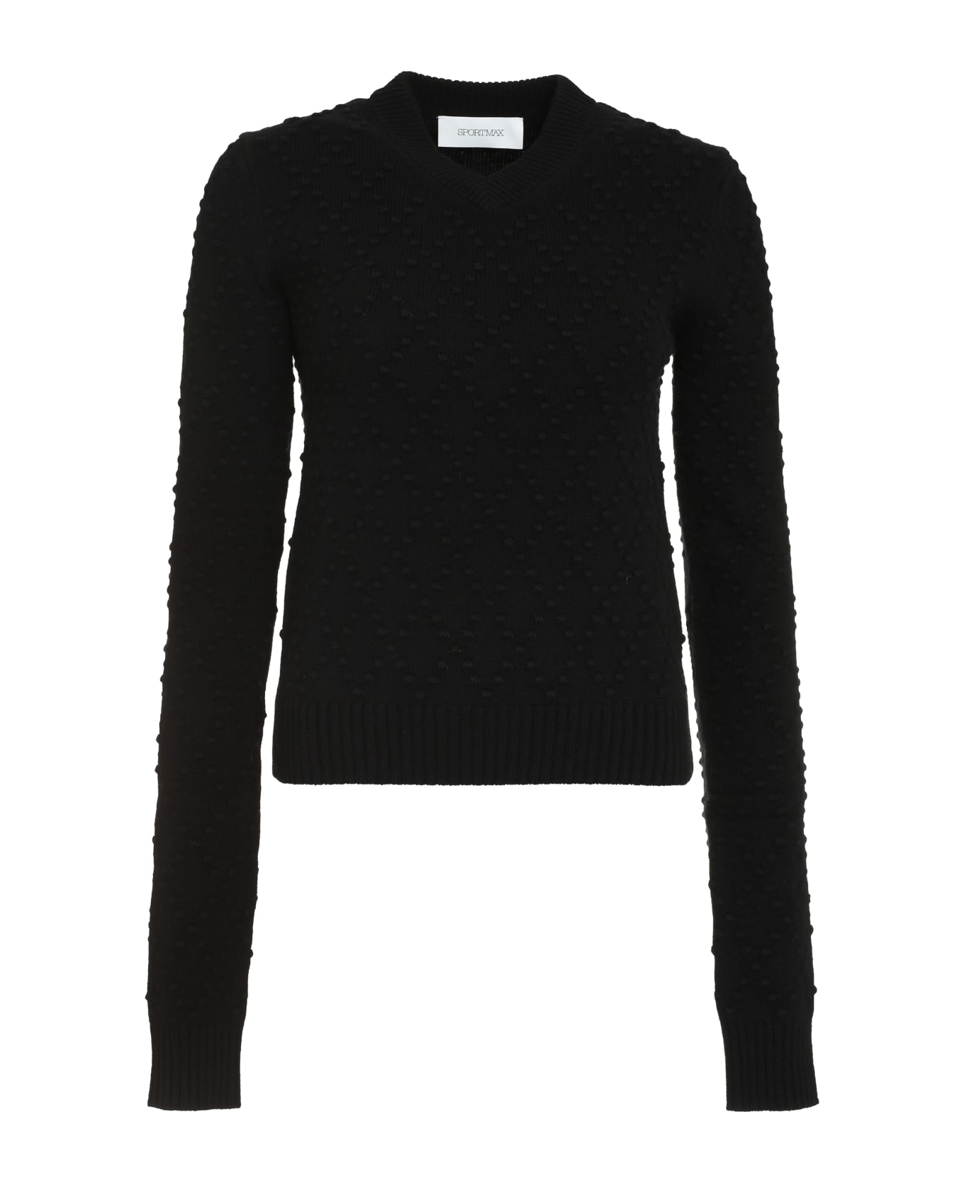 SportMax Salve Wool And Cashmere Sweater - BLACK