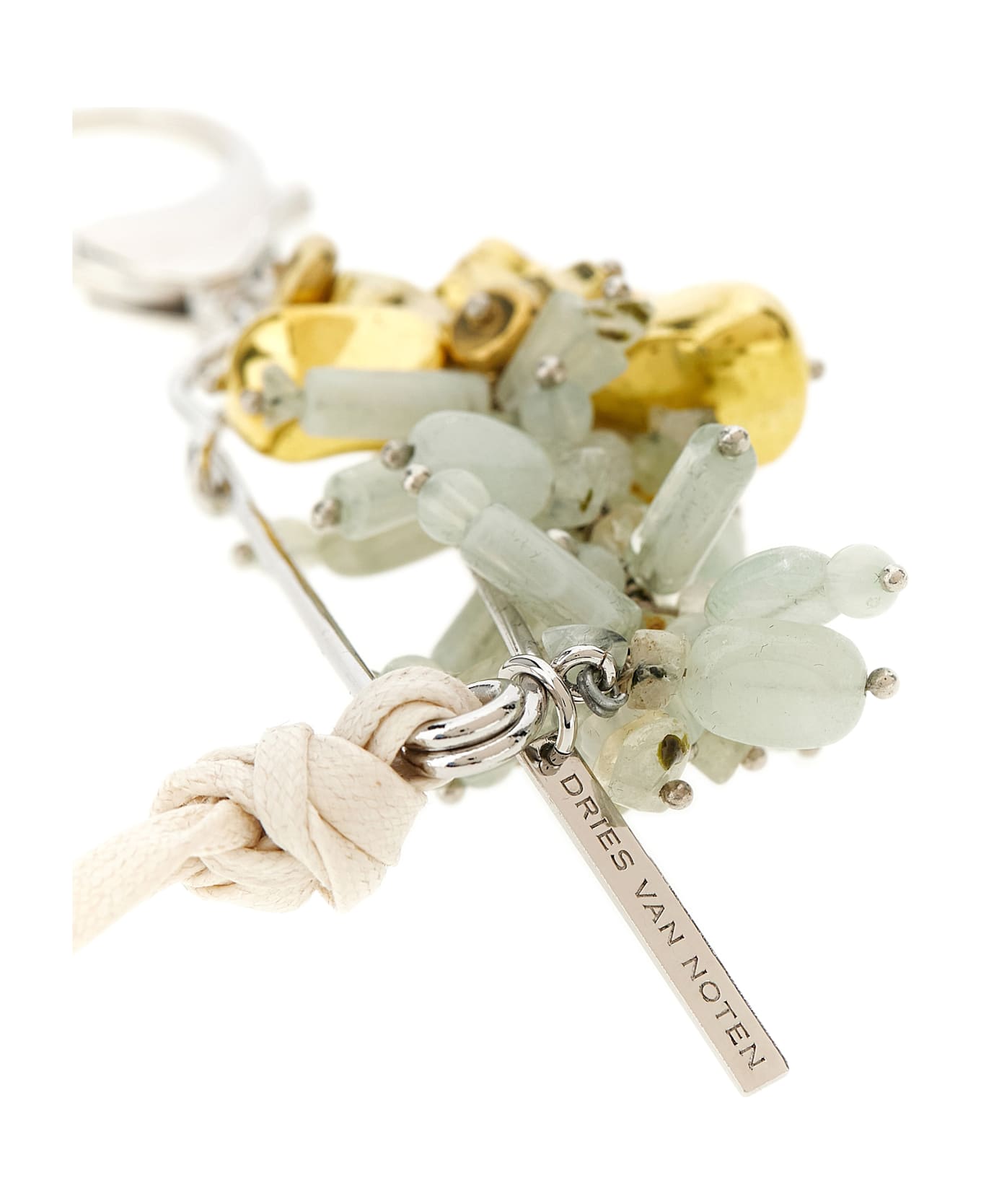 Dries Van Noten Brooch With Stones - Brown
