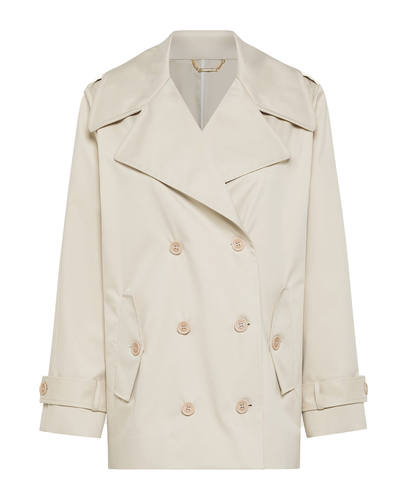 Seventy Beige Double-breasted Trench Coat - NERO