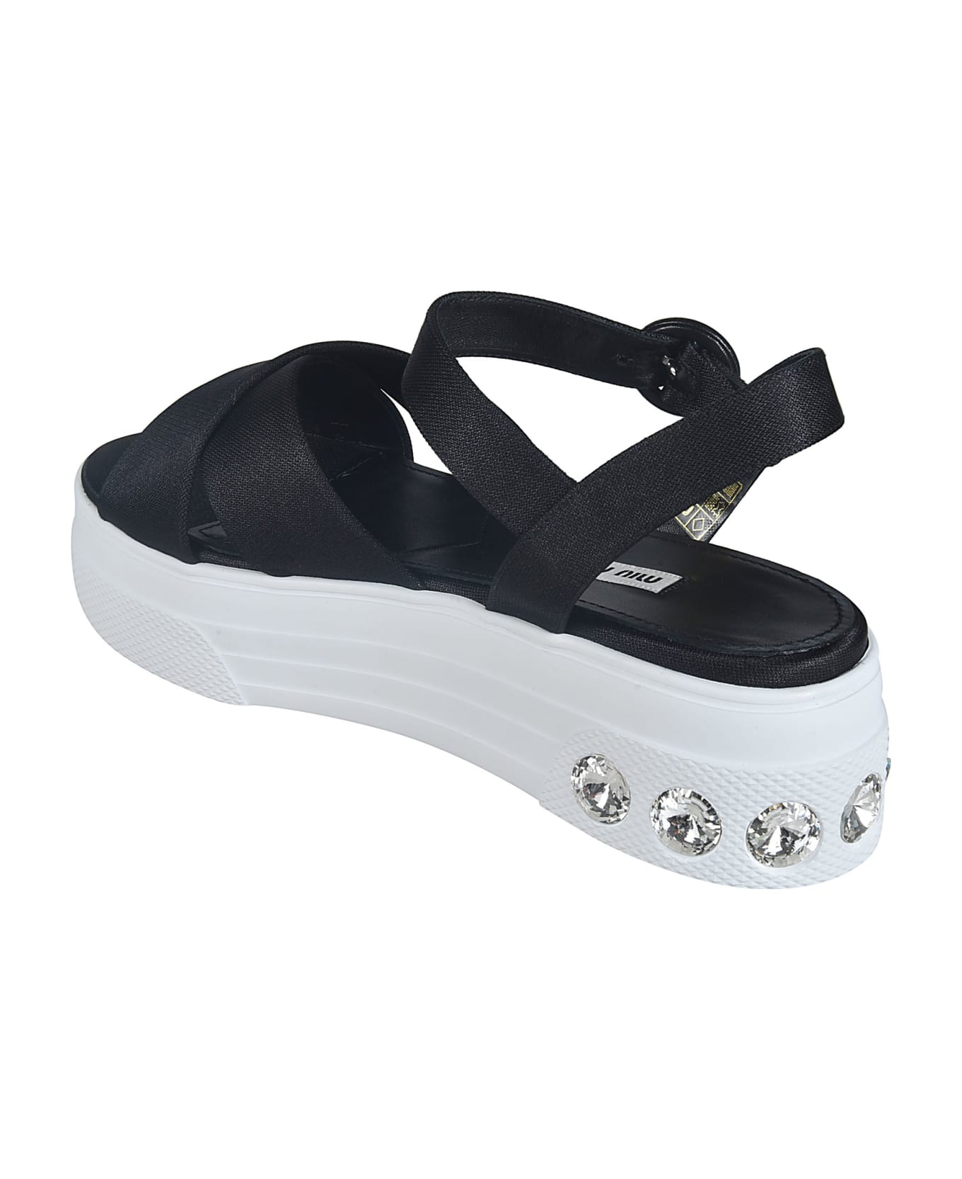 Miu Miu Cross-strap Sandals - Black