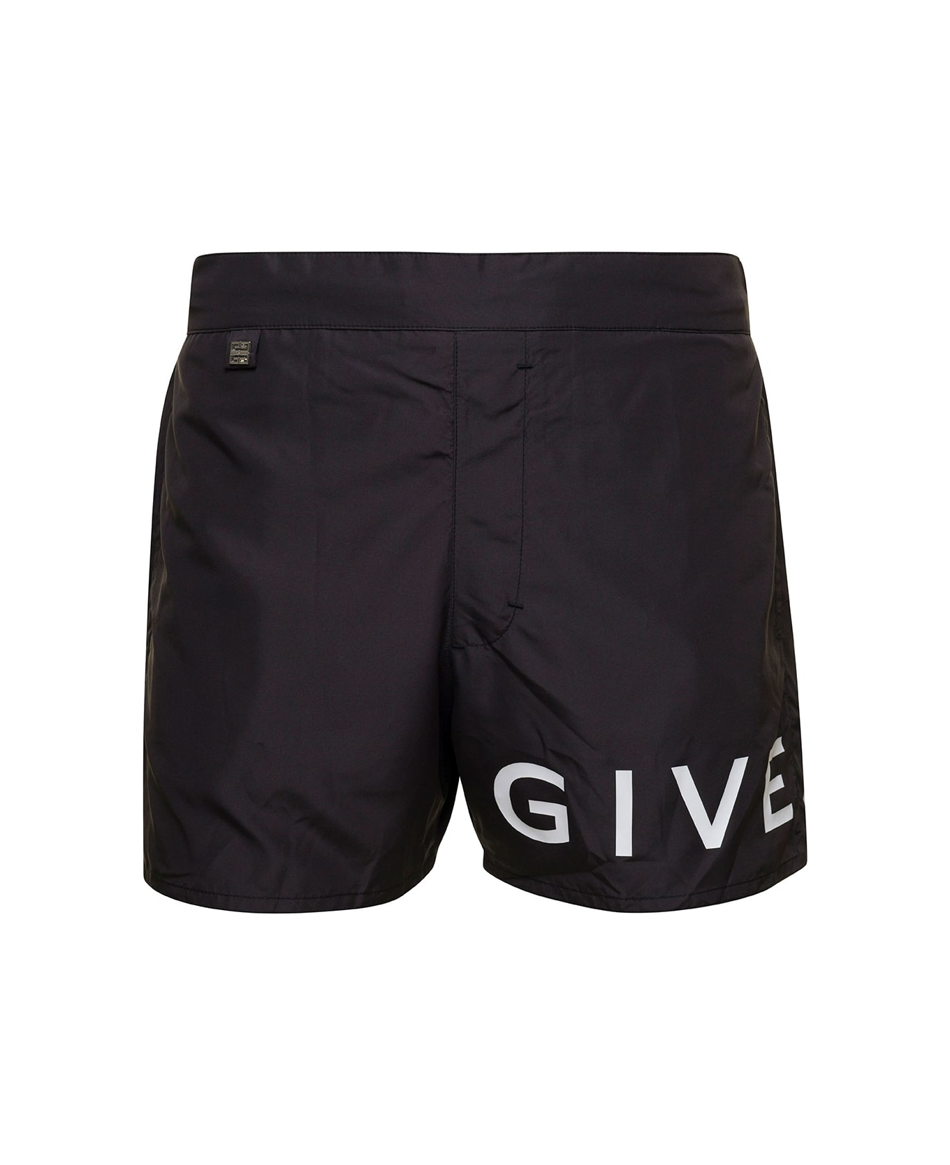 Givenchy Plage Branding Print Swimwear - Black