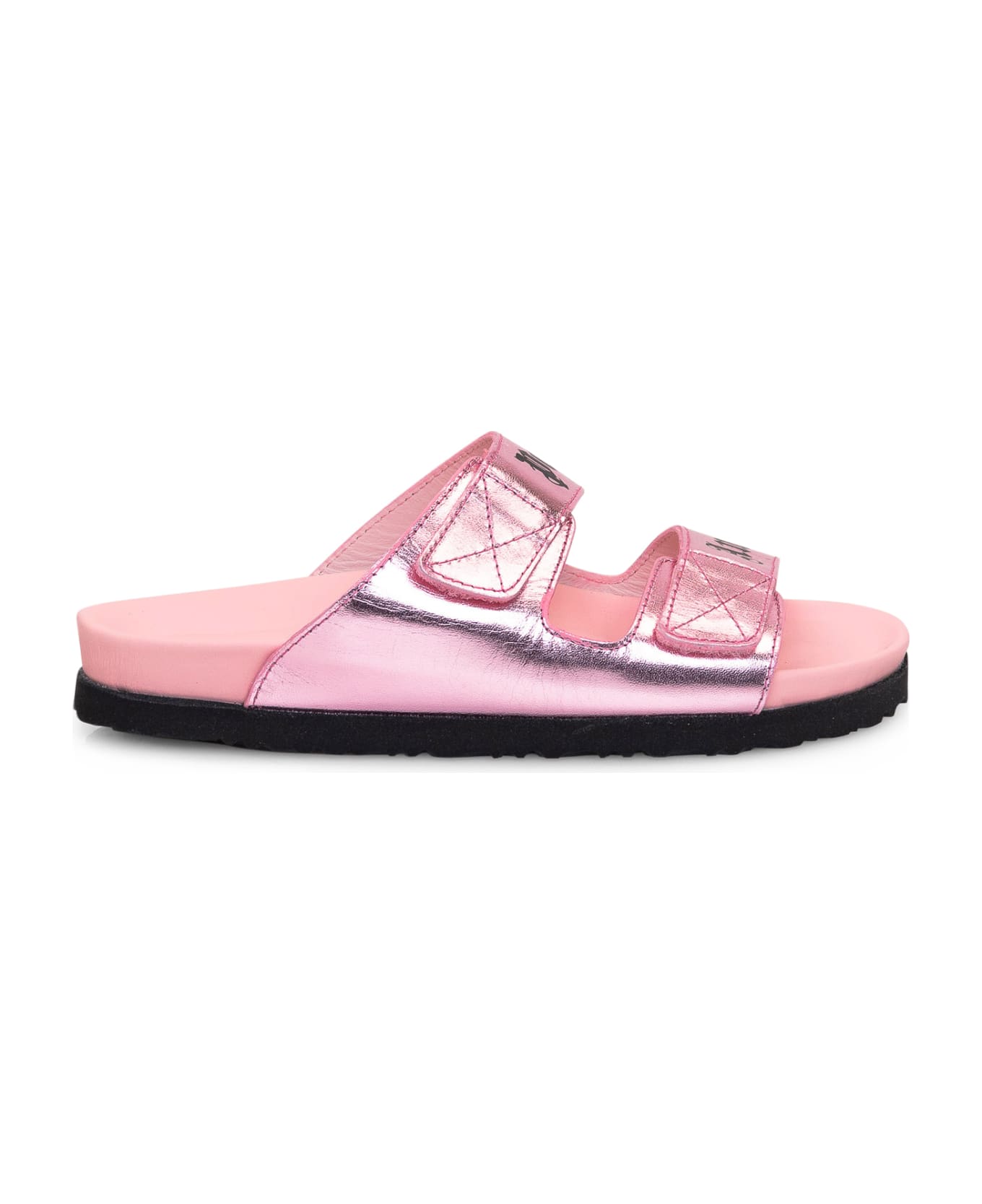 Palm Angels Leather Logo Sandals - Pink サンダル