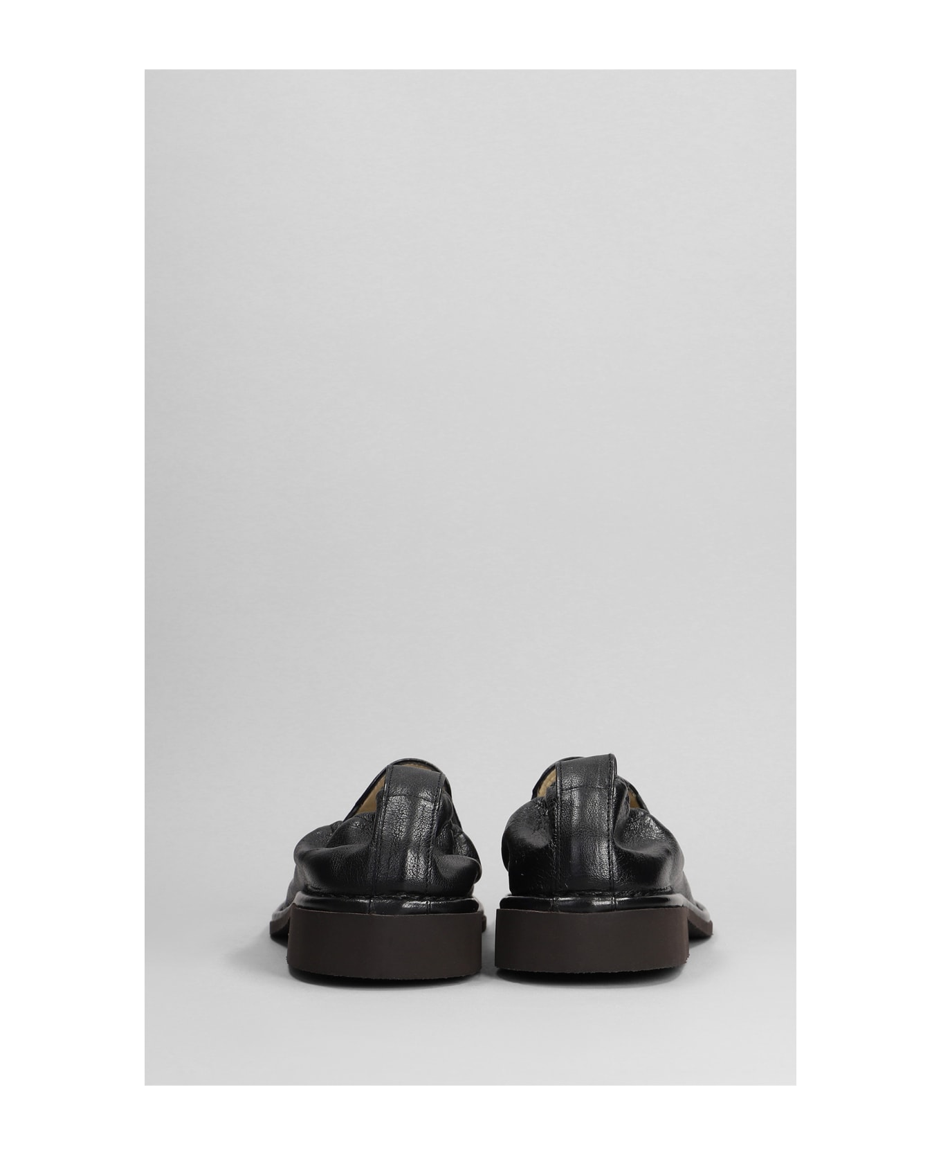 Lemaire Loafers In Black Leather - black ローファー＆デッキシューズ