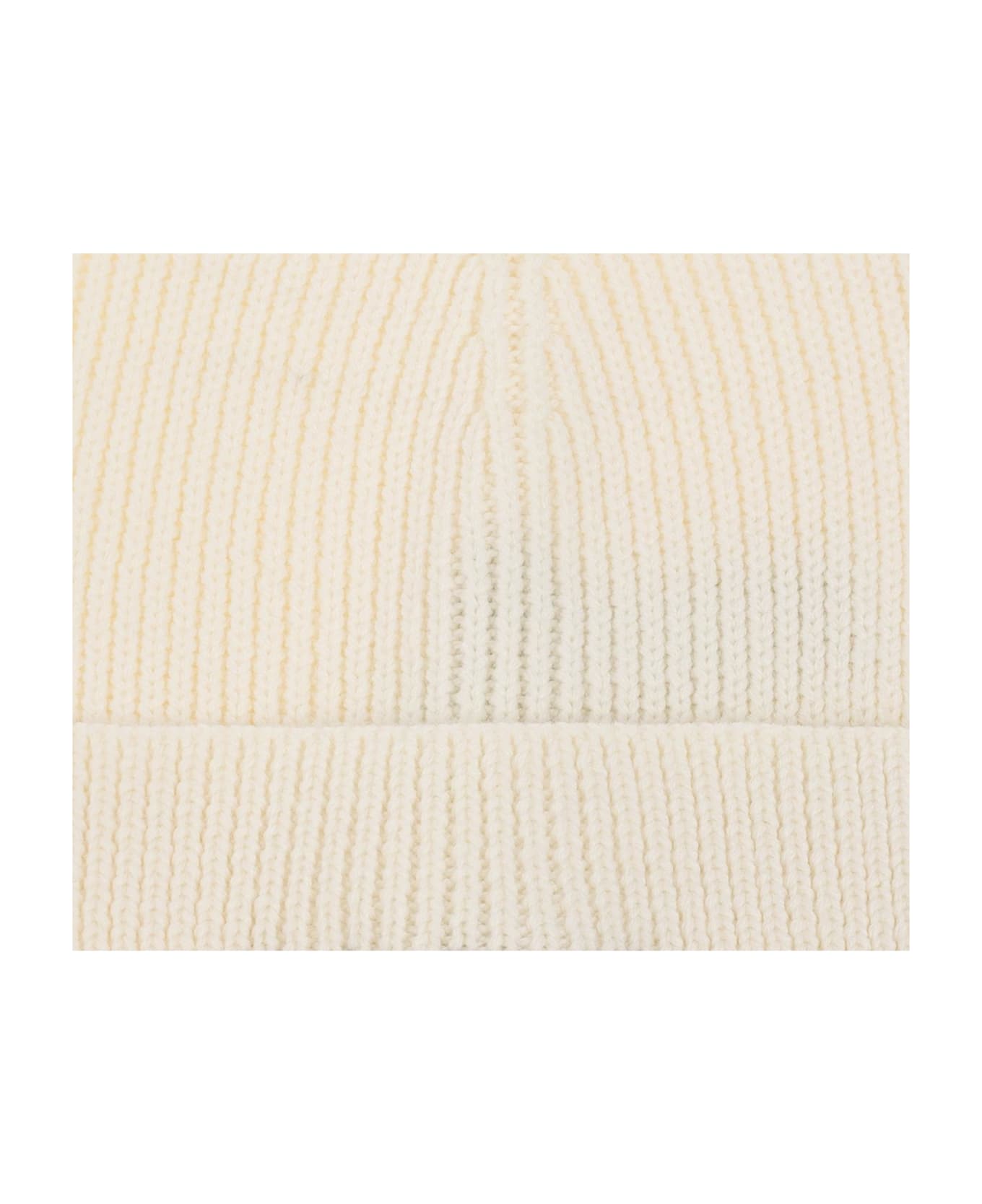 Palm Angels Ribbed Beanie - WHITE 帽子
