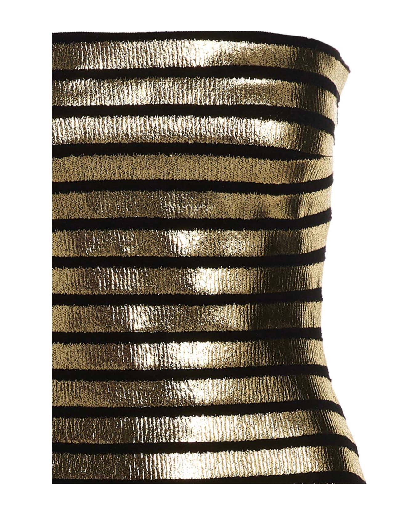 Balmain 'golden Striped Bustier' Dress - Multicolor