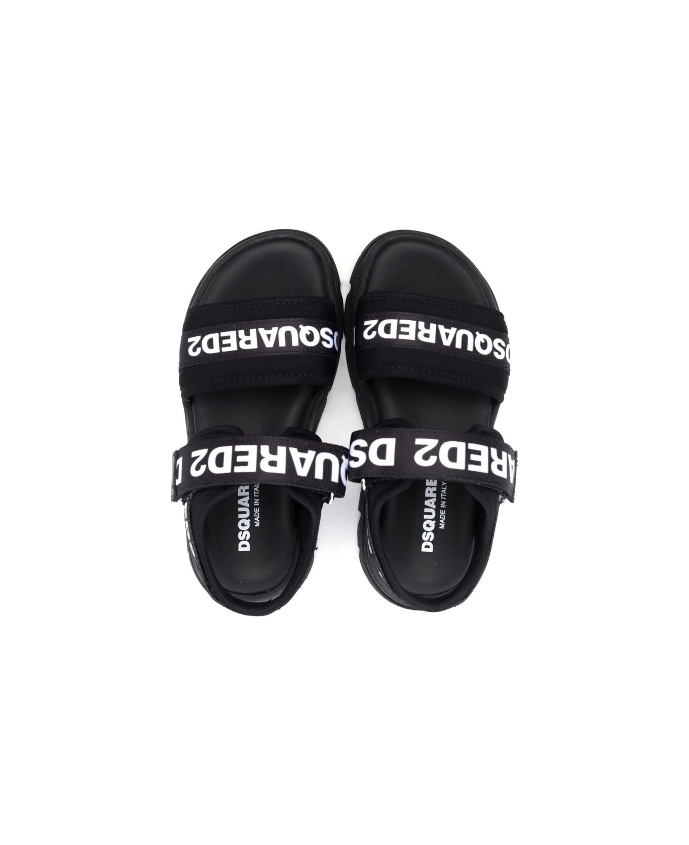 Dsquared2 Sandals With Print - Black
