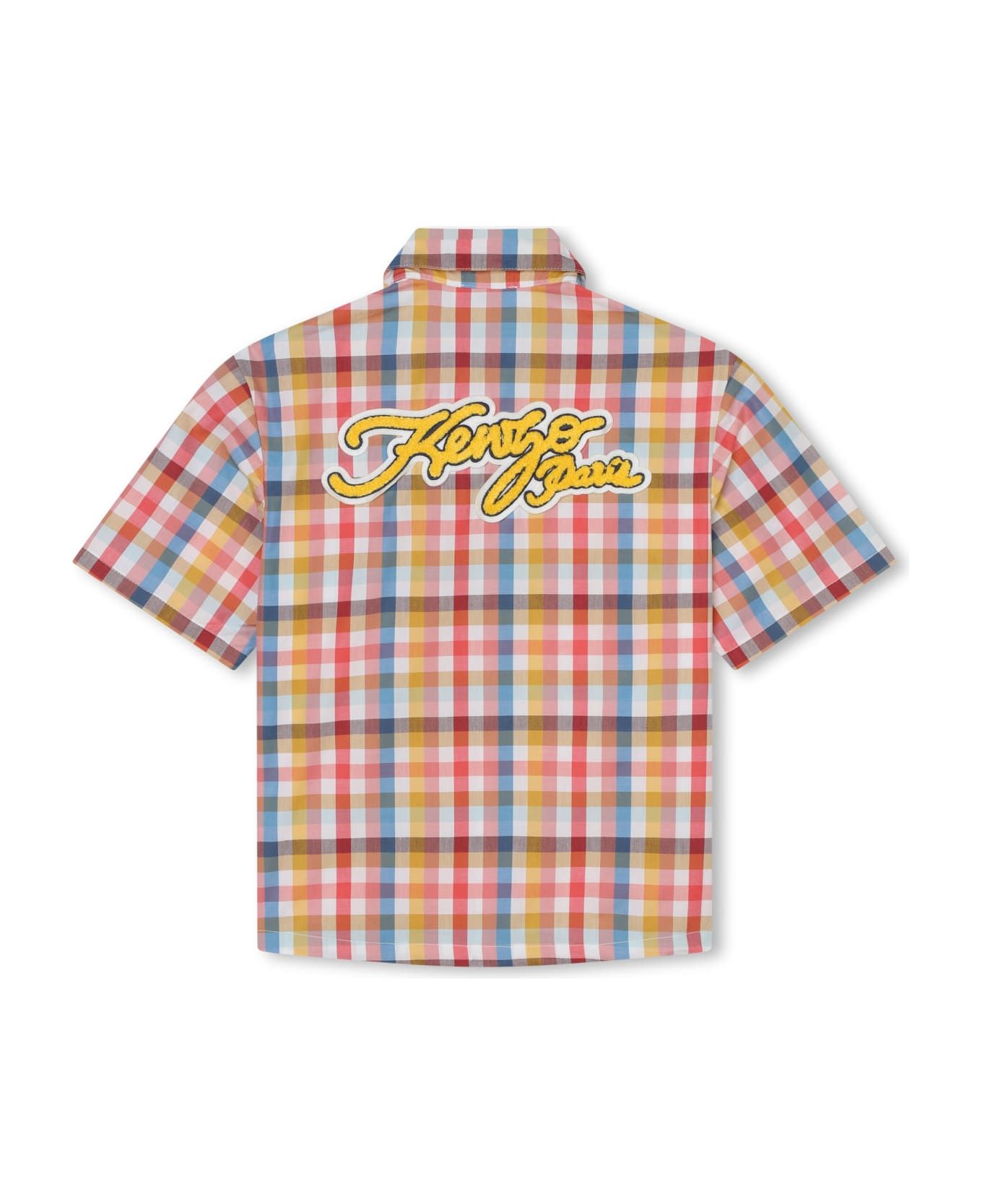 Kenzo Kids Camicia Con Ricamo - Multicolor