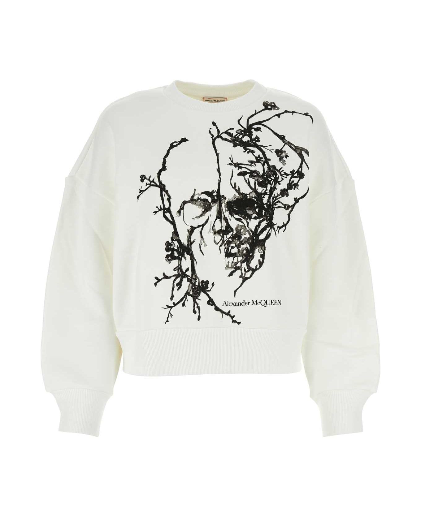 Alexander McQueen White Cotton Sweatshirt - WHITE