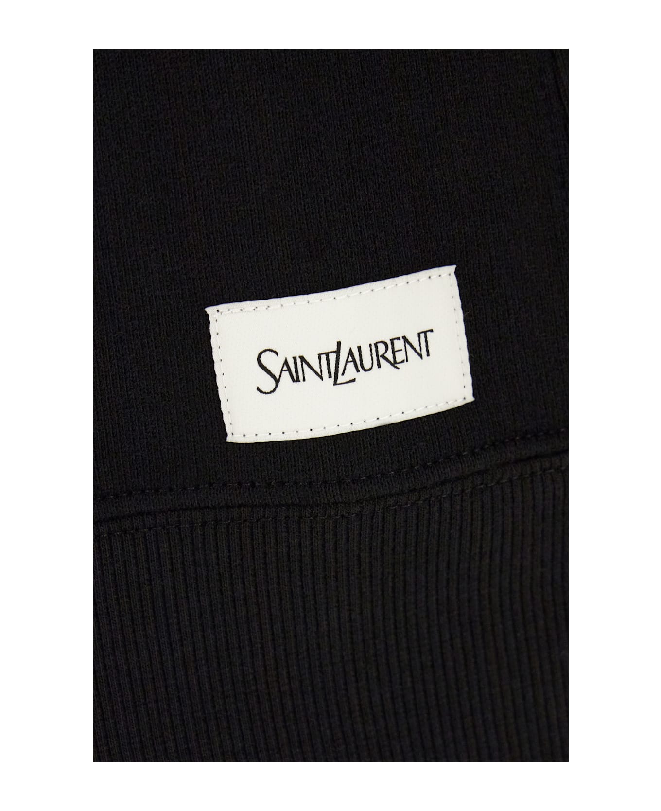 Saint Laurent Black Cotton Sweatshirt - NOIR