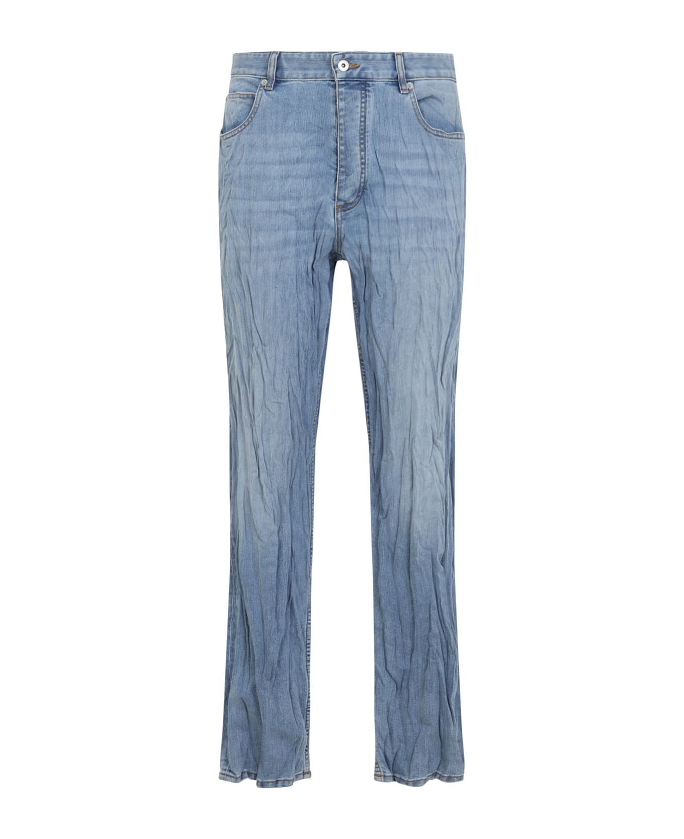 Bottega Veneta Crushed Denim Pants - Light Blue