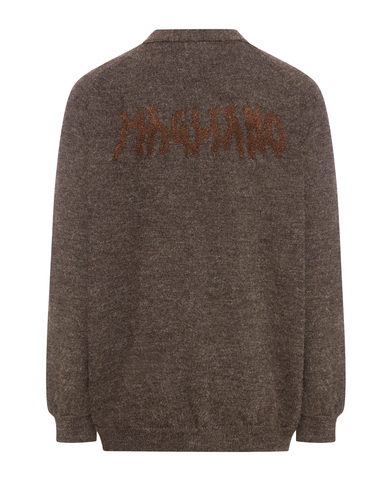 Magliano Grampa Wool Cardigan With Logo - Grey