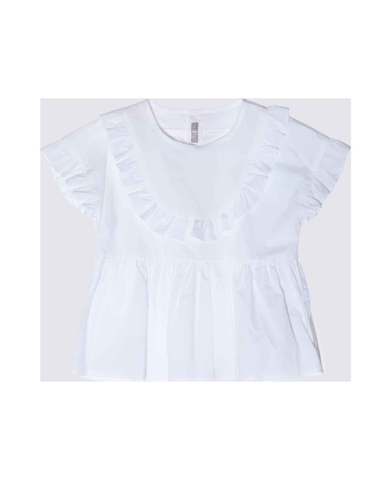 Il Gufo White Cotton Ruffles Shirt - White