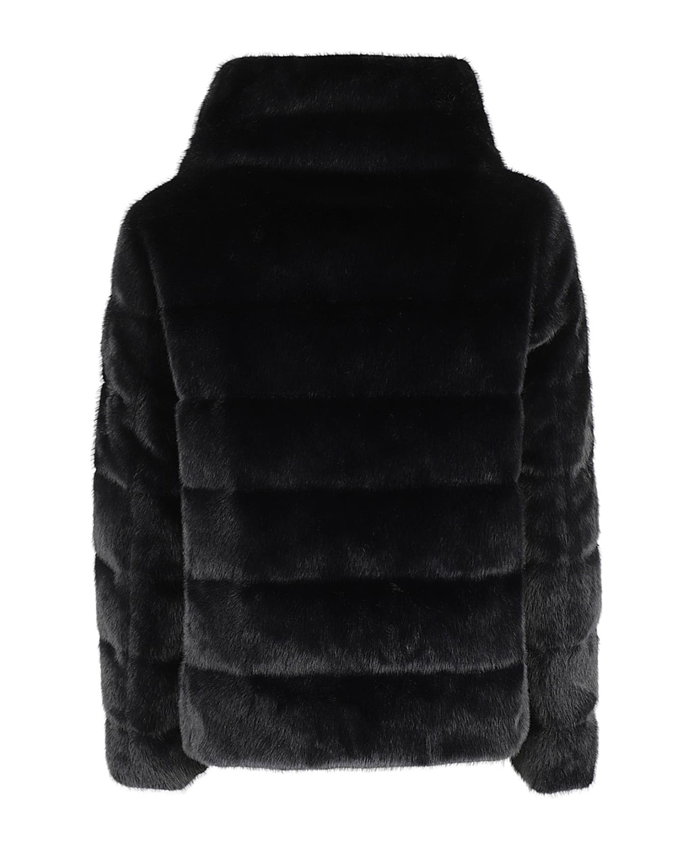 Herno Faux Fur Cape - Nero