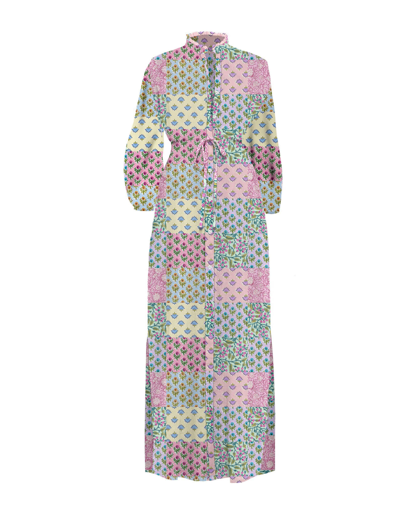 MC2 Saint Barth Long Multicolored Long-sleeved Dress