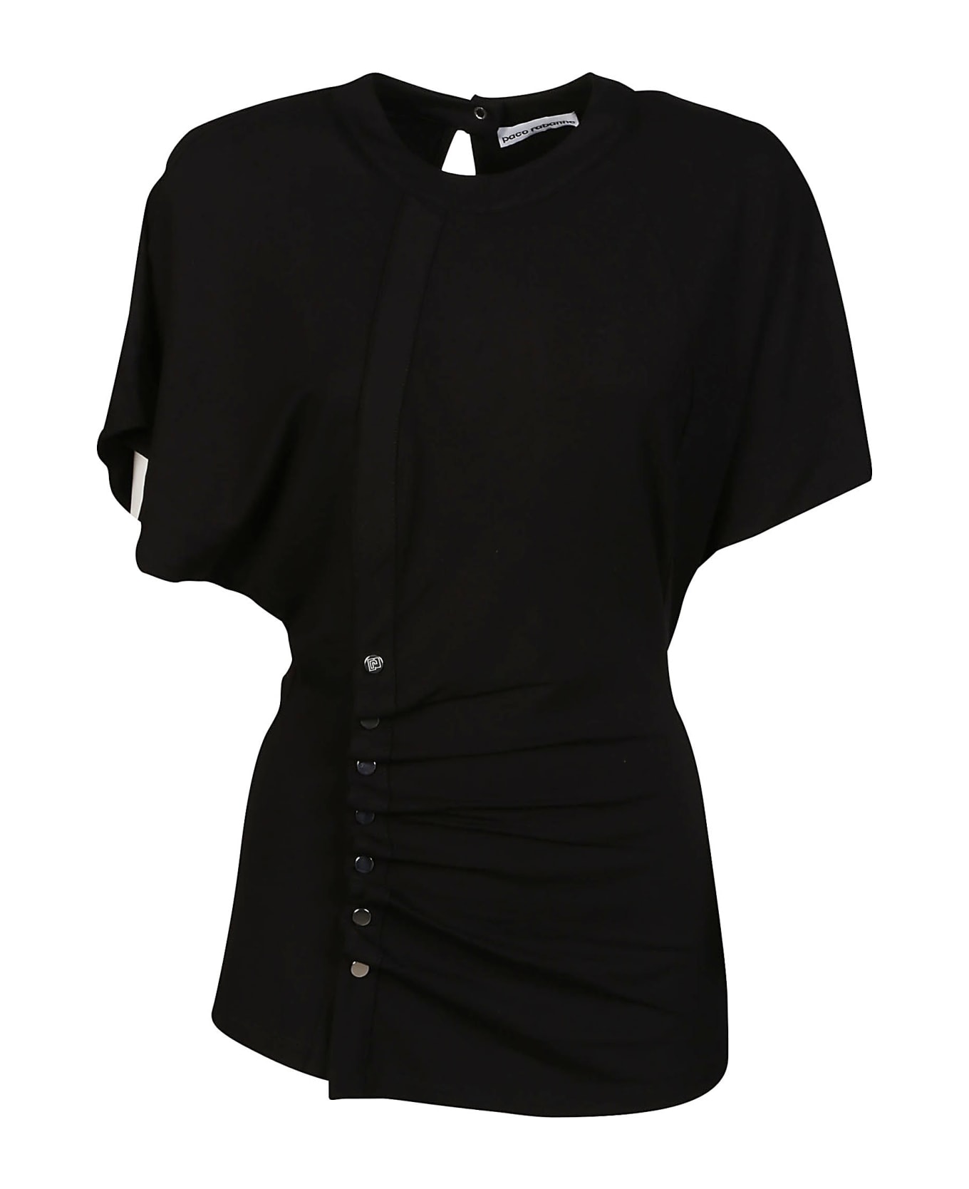 Paco Rabanne Short Sleeve Top - Black Tシャツ