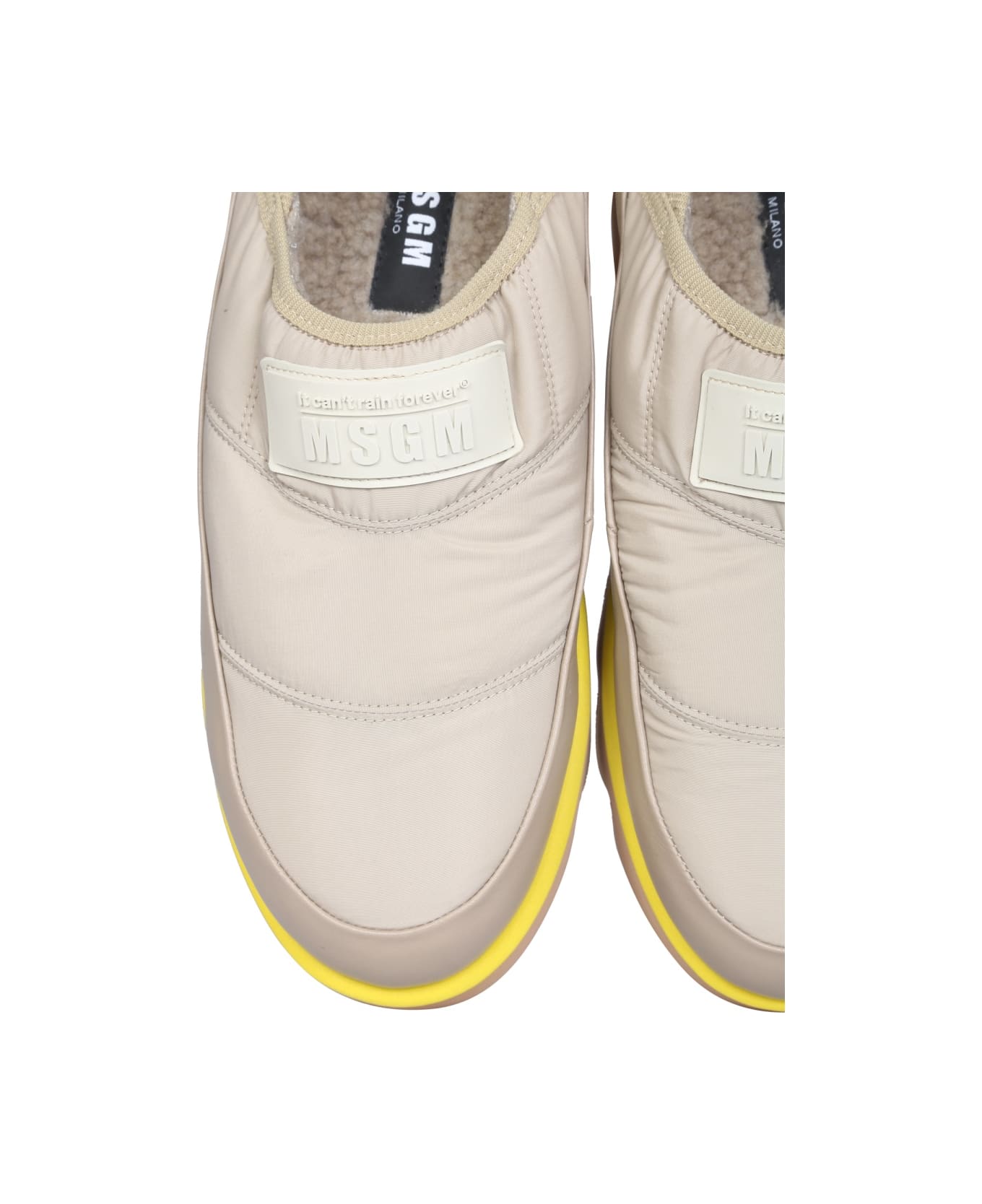 MSGM Puffed Sneakers - BEIGE