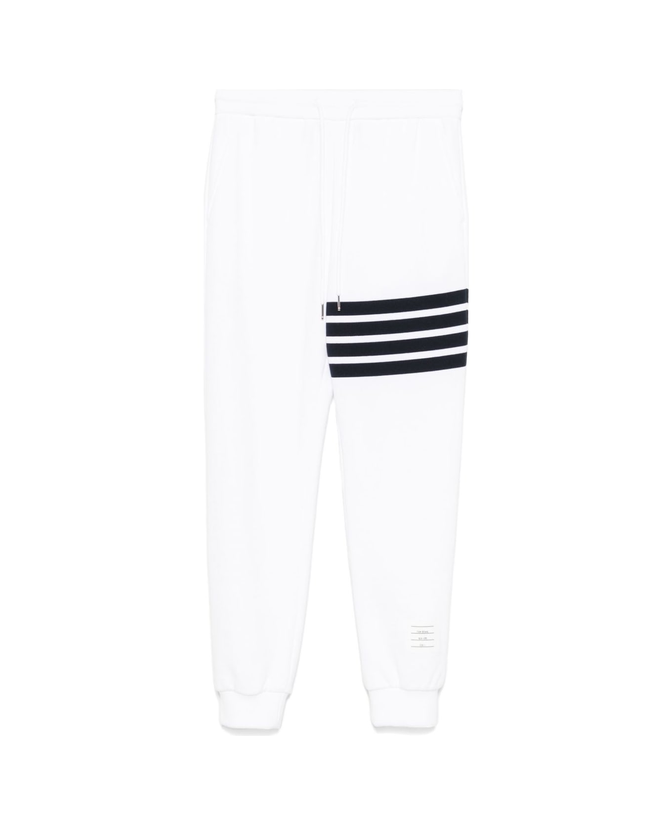Thom Browne 4bar Cotton Sweatpants - WHITE /NAVY