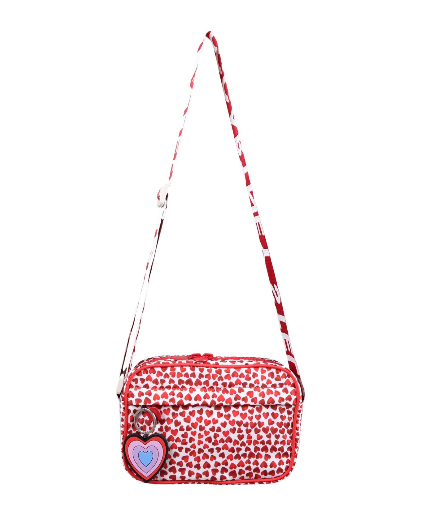 Stella McCartney Kids Casual Red Bag For Girl With Hearts - Red