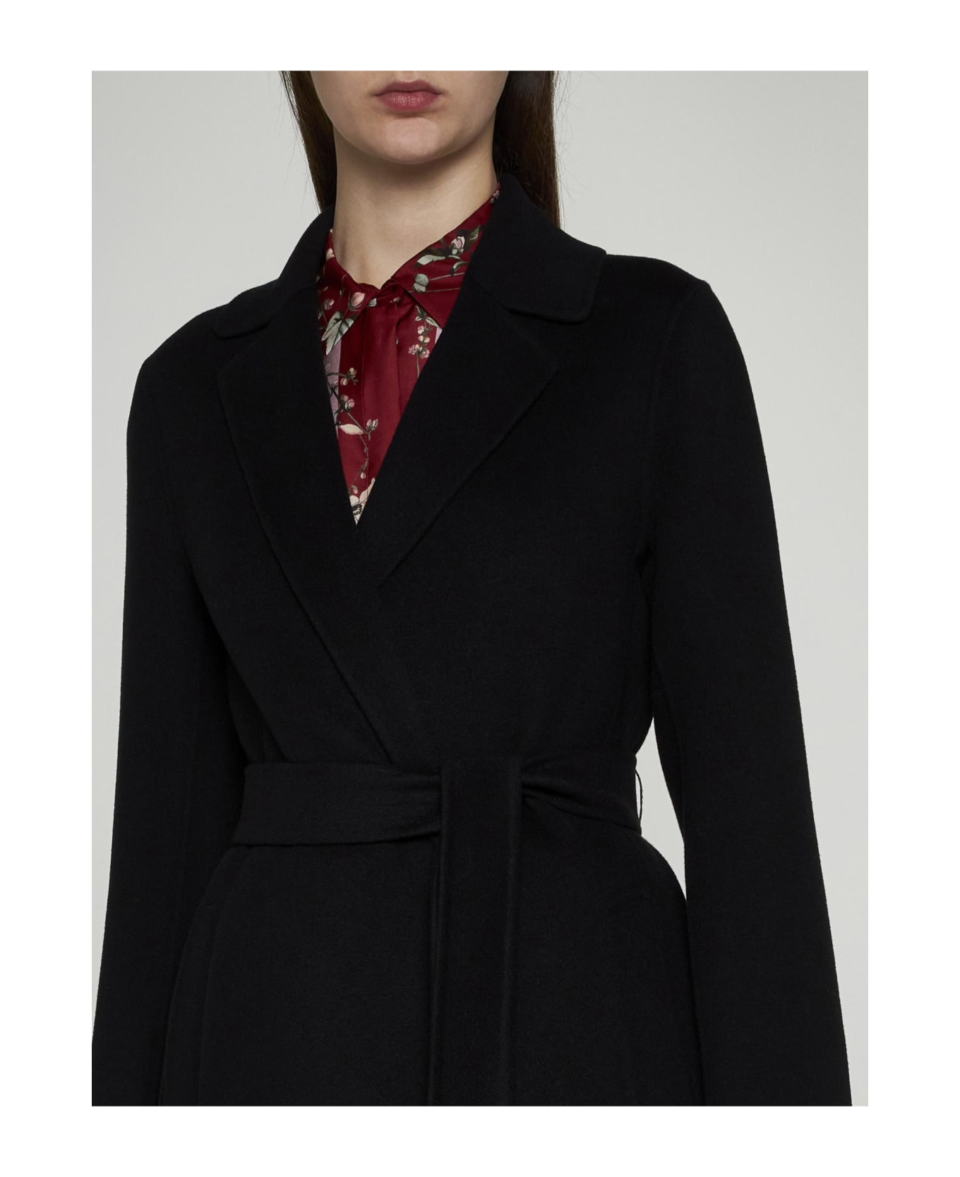 'S Max Mara Pauline Wool Coat - BLACK コート