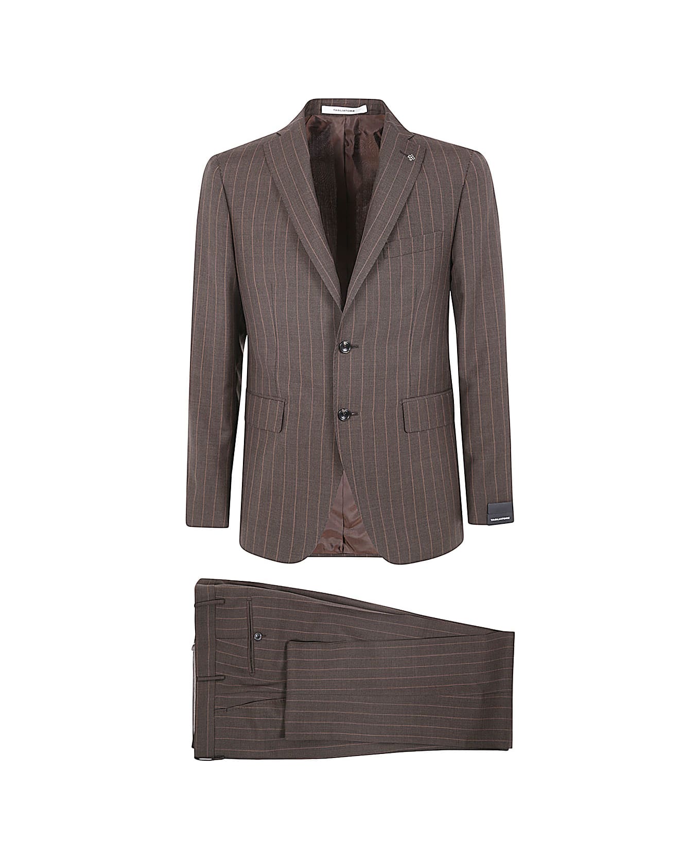 Tagliatore Pinstriped Suit - Brown