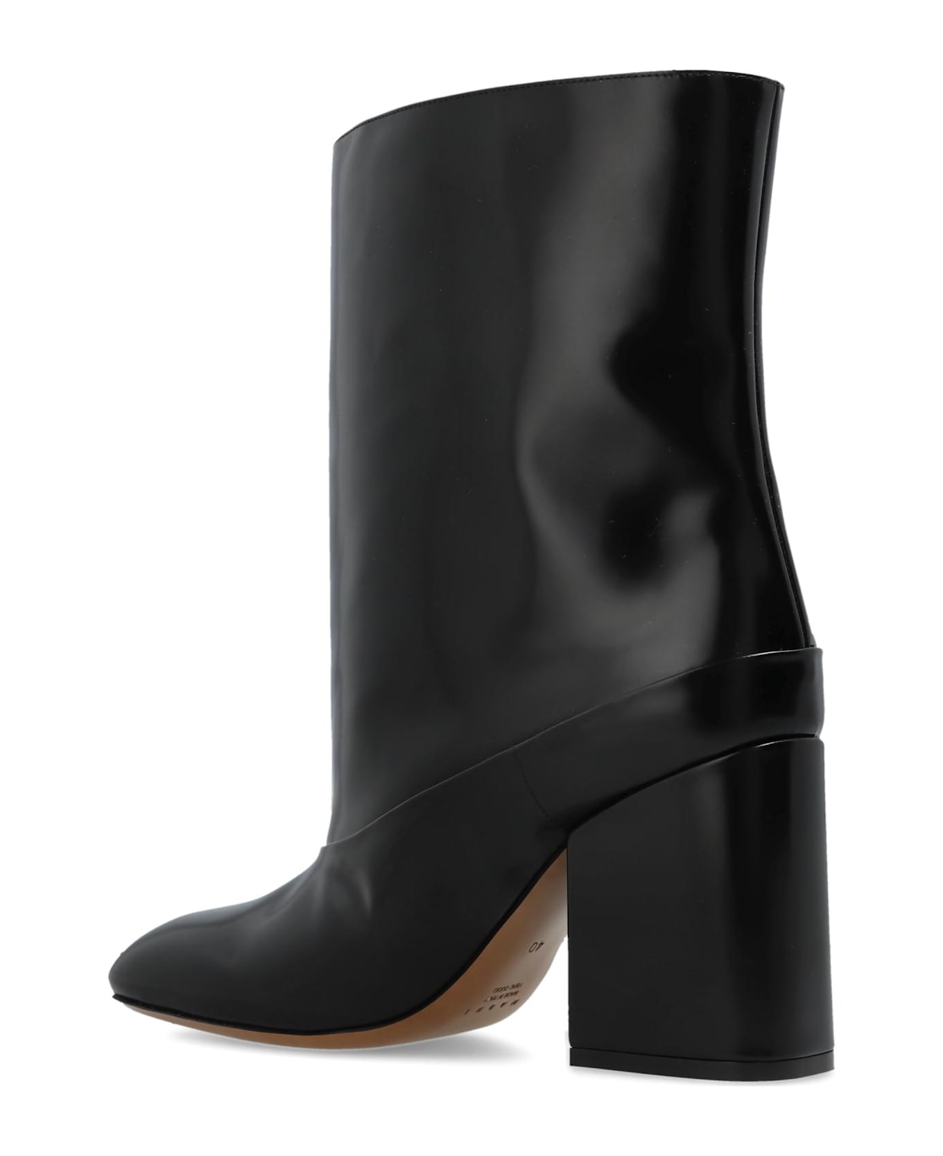 Marni Leather Heeled Ankle Boots - Nero