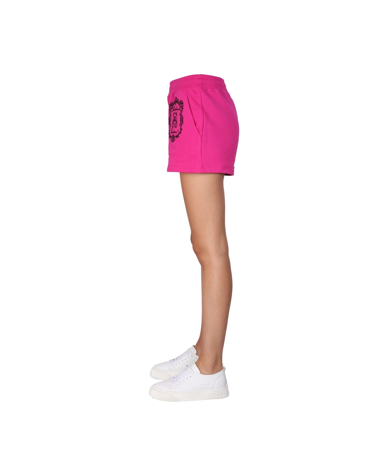 Moschino Shorts With Logo - PURPLE