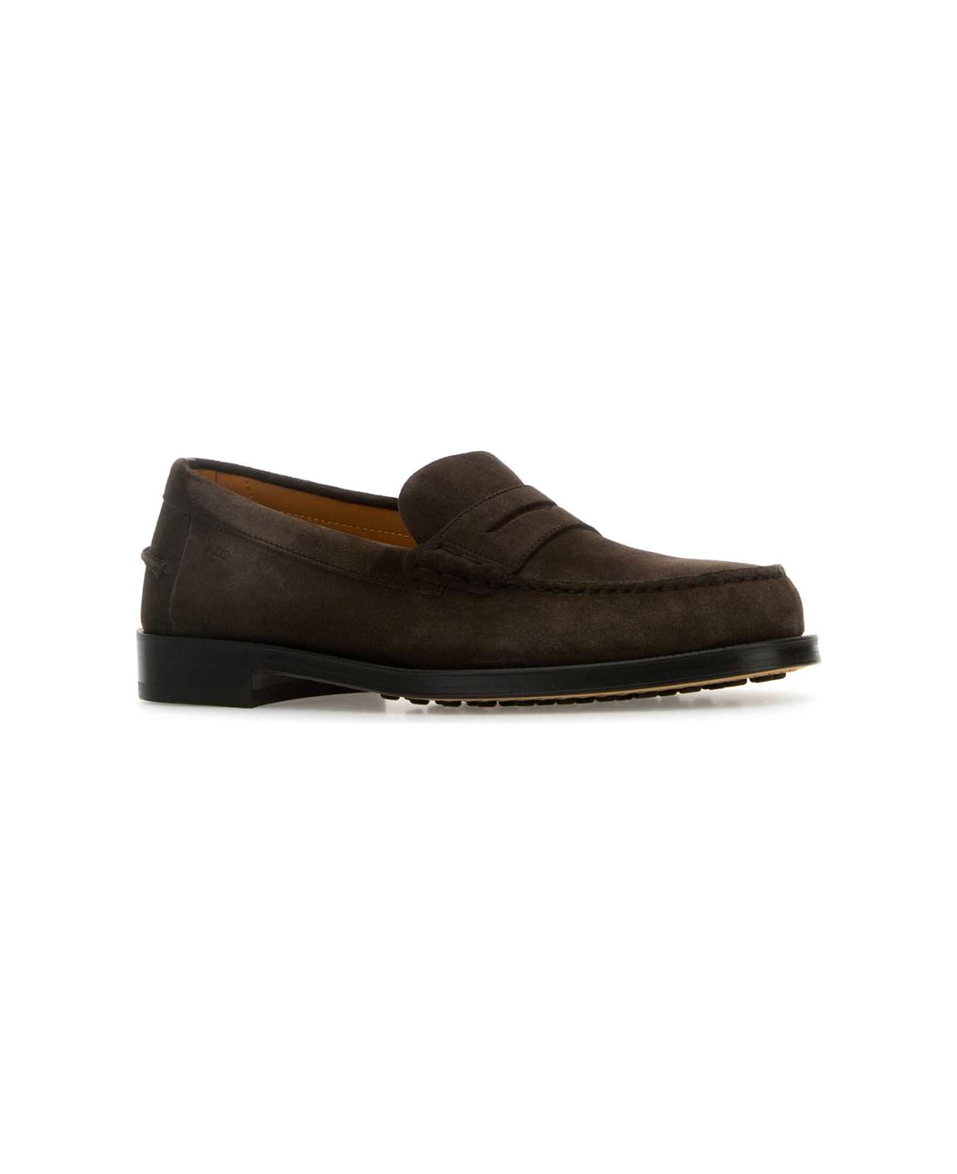 Tod
s Dark Brown Suede Loafers - TESTAMORO