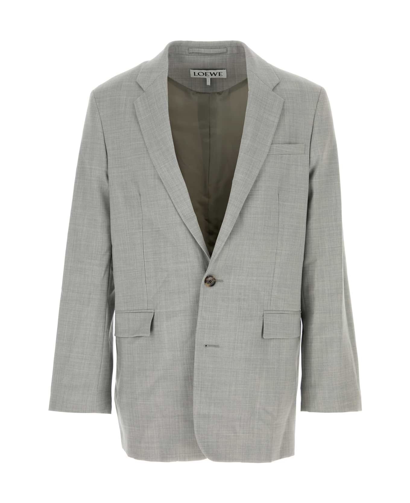 Loewe Grey Wool Blazer - GREY