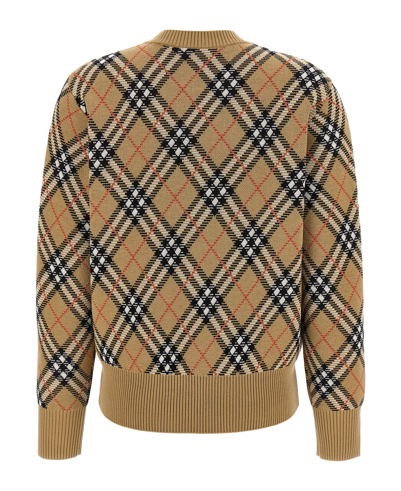 Burberry Check Sweater - Beige