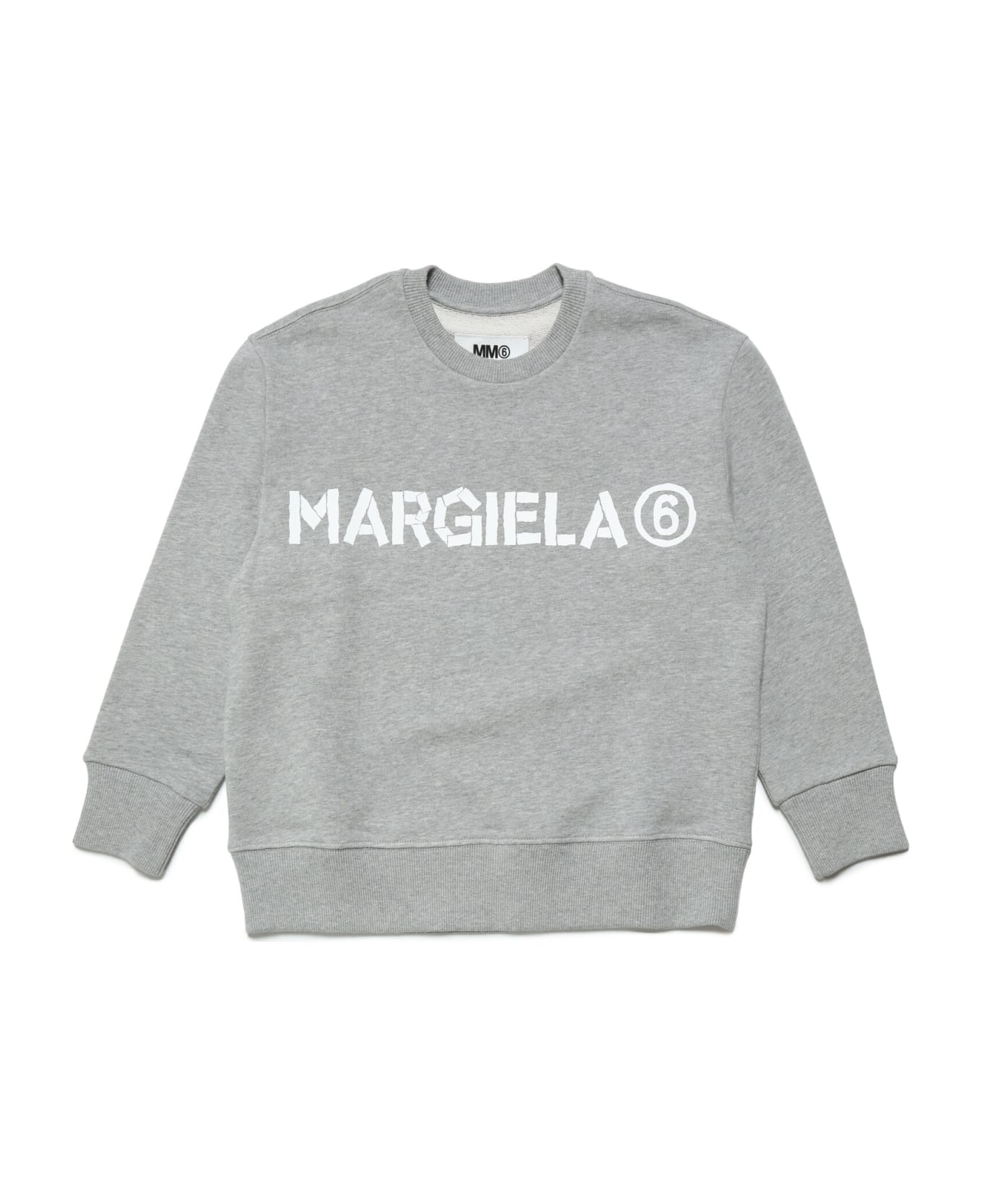 Maison Margiela Mm6s61u Sweat-shirt Maison Margiela Cotton M Nge Ccrew-neck Sweatshirt With Logo - GREY