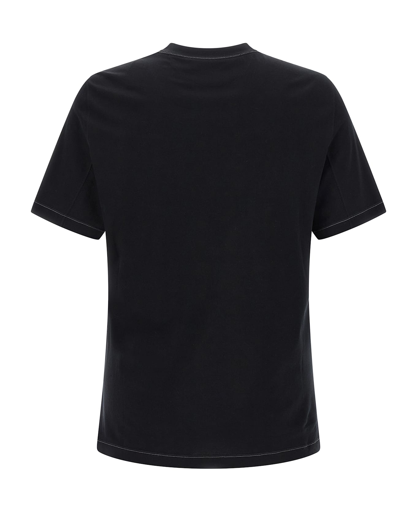 Brunello Cucinelli Logo Embroidery T-shirt - Black  