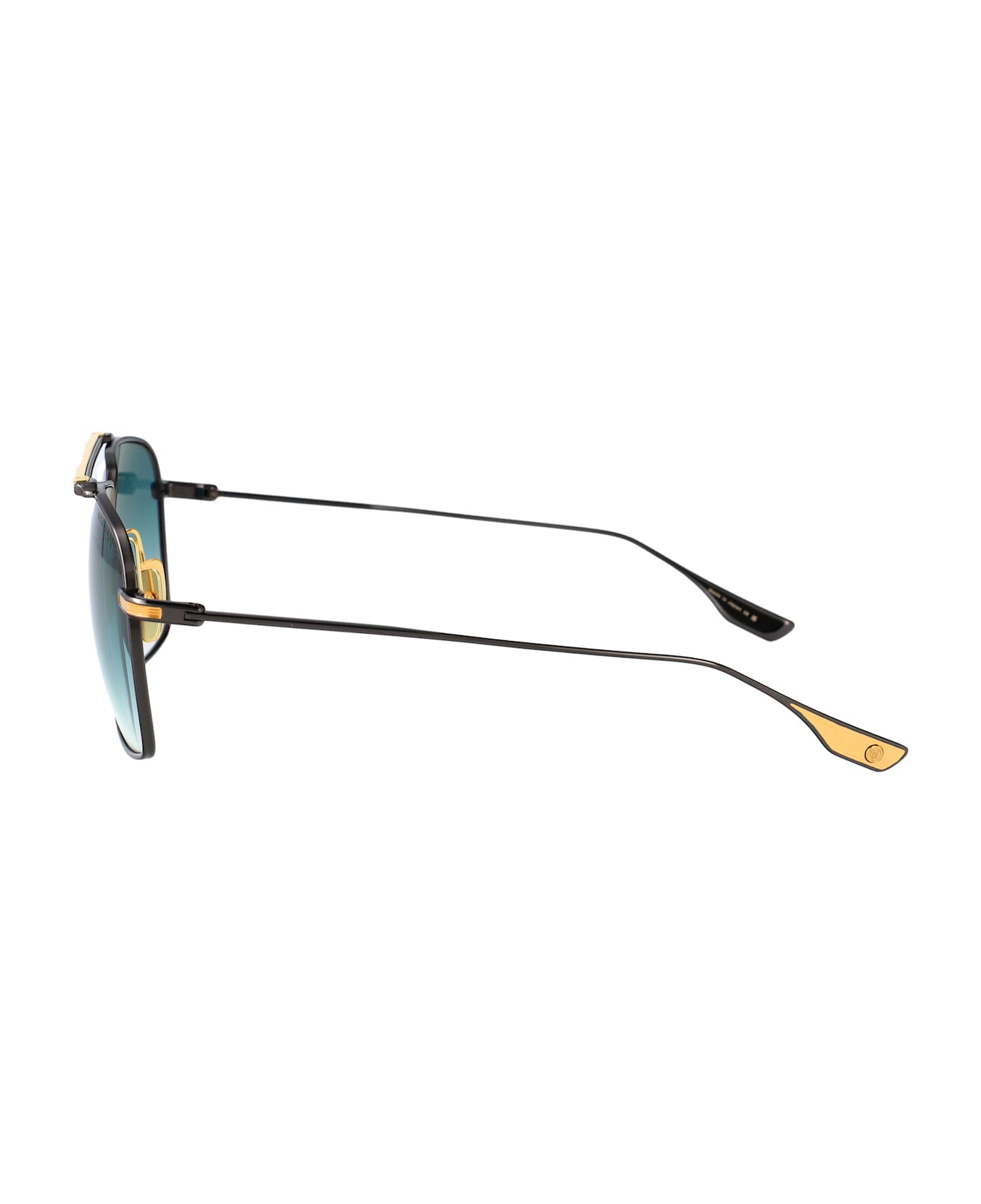 Dita Alkamx Sunglasses - Black Rhodium - Yellow Gold w Dark Tourquoise to Clear Gradient