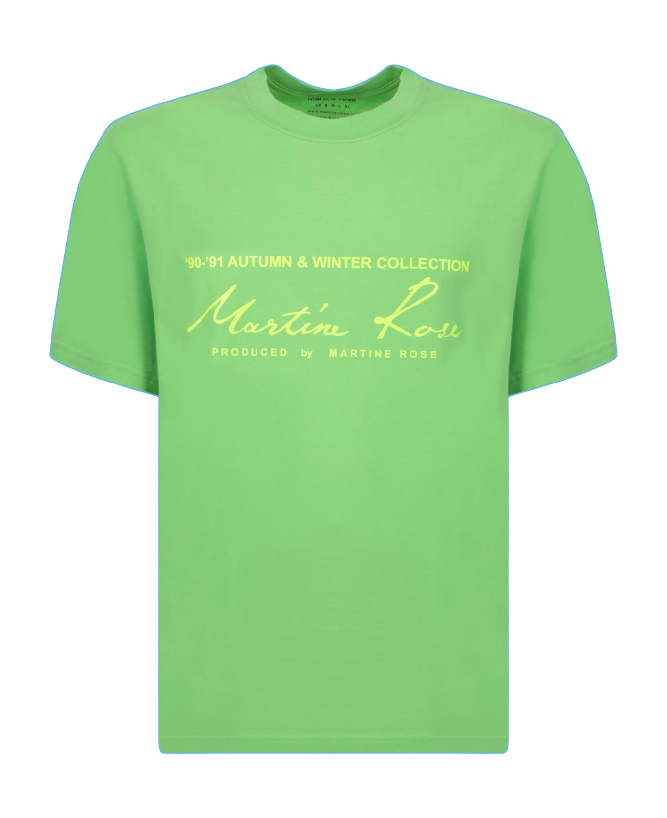 Martine Rose Front Logo Lime Green T-shirt - Green