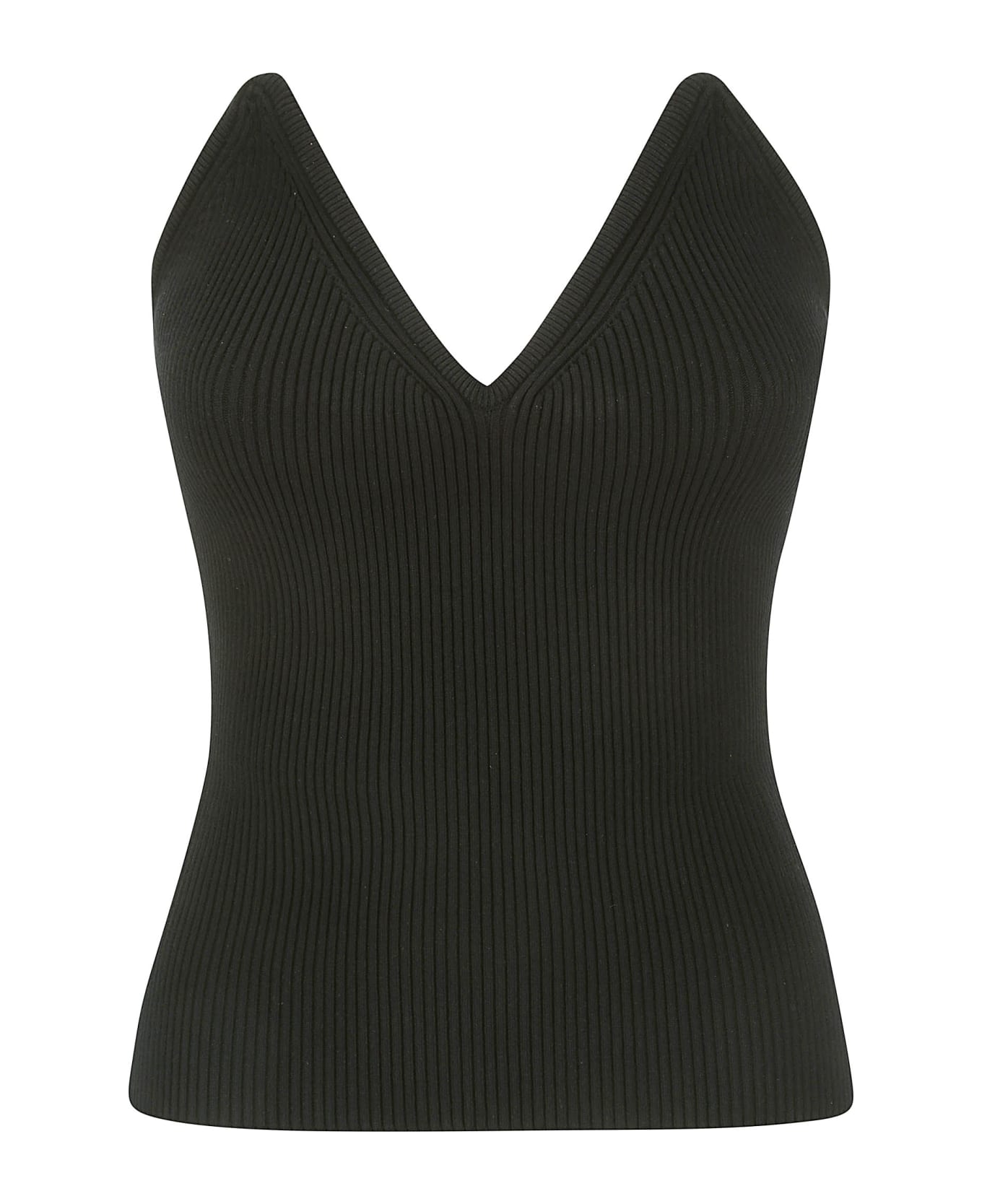Coperni Knitted Bustier Top - BLACK