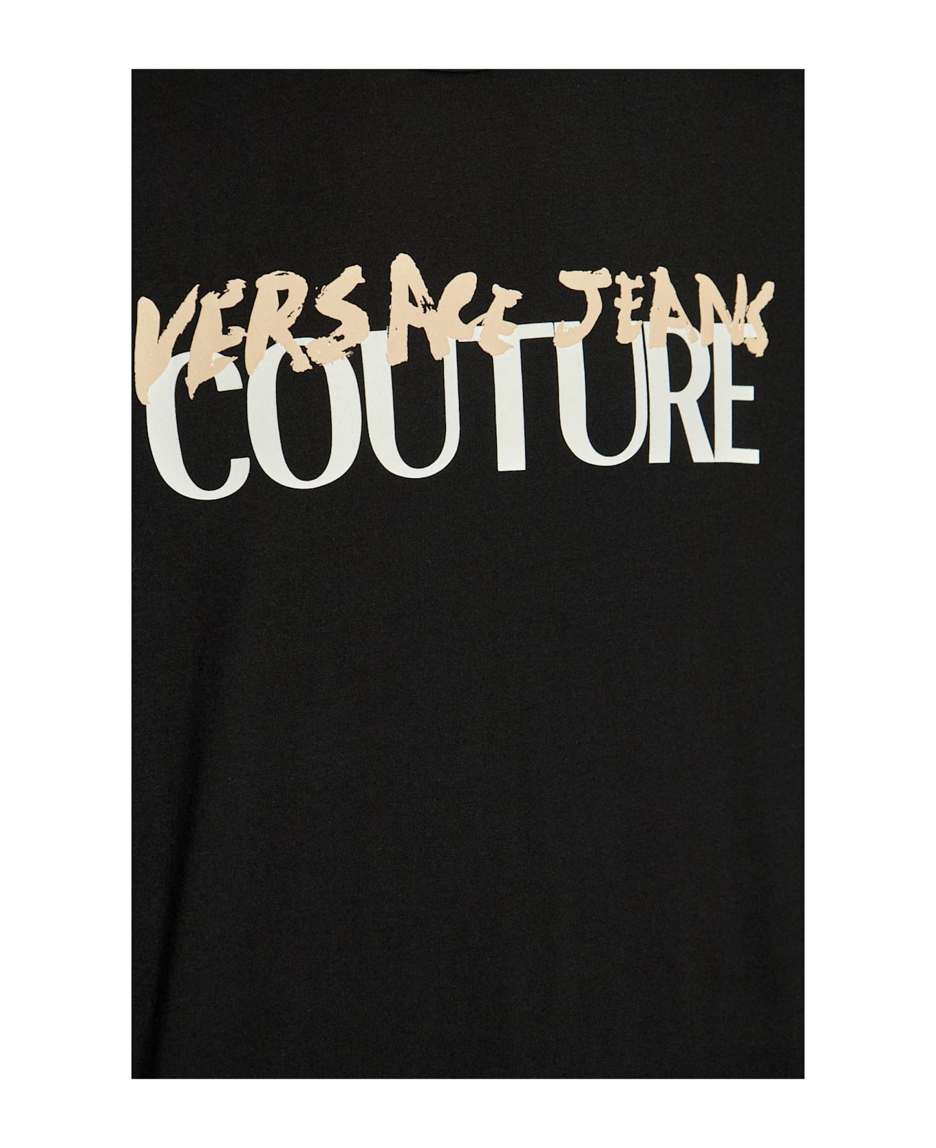 Versace Jeans Couture T-shirt With Printed Logo - BLACK