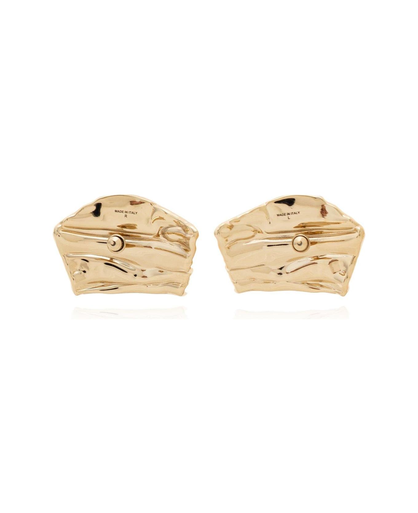 Ferragamo Asymmetric Draped Earrings - ORO